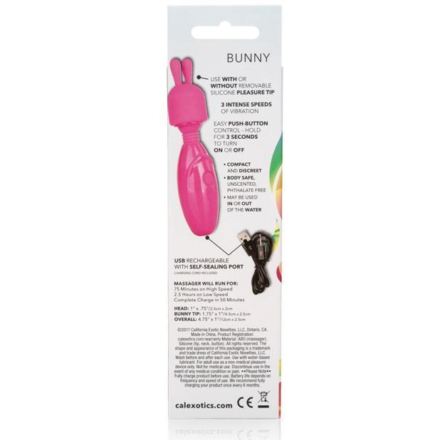 California Exotics - Tiny Teasers Rechargeable Bunny Wand Massager (Pink) Wand Massagers (Vibration) Rechargeable Singapore