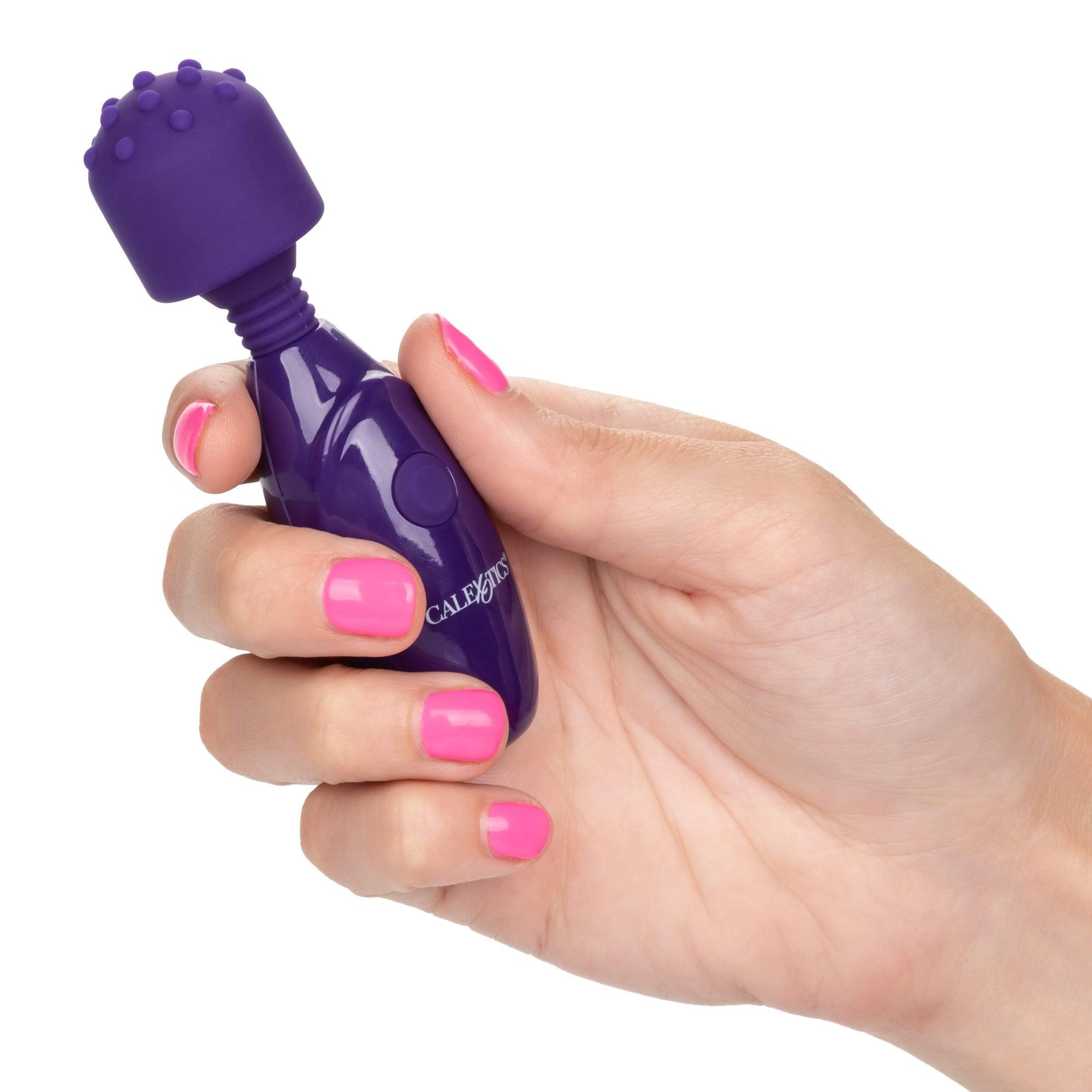 California Exotics - Tiny Teasers Nubby Mini Wand Massager (Purple) Mini Wand Massagers (Vibration) Non Rechargeable 716770089885 CherryAffairs