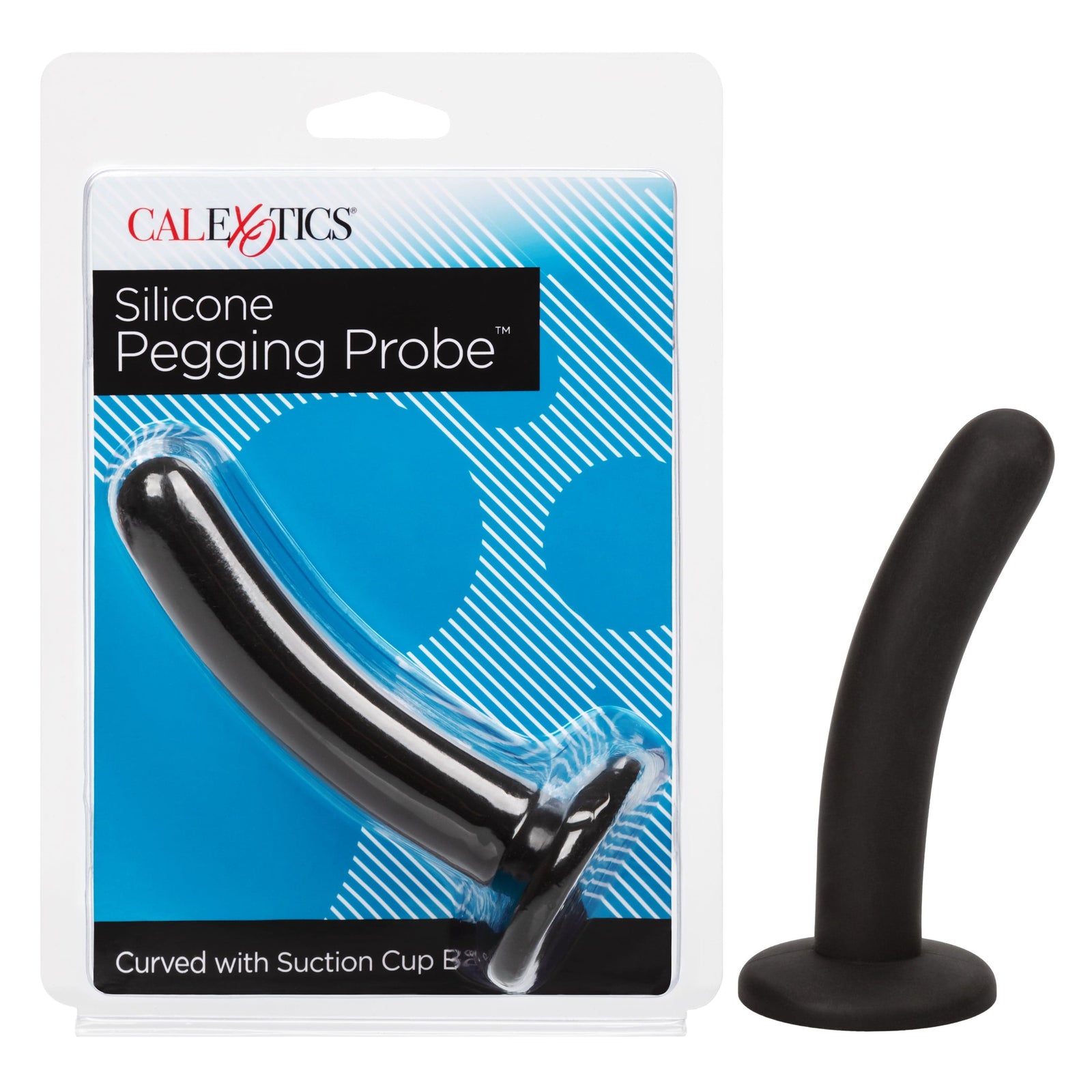 California Exotics - Silicone Pegging Probe Strap On Dildo (Black) Non Realistic Dildo with suction cup (Non Vibration) 620085139 CherryAffairs