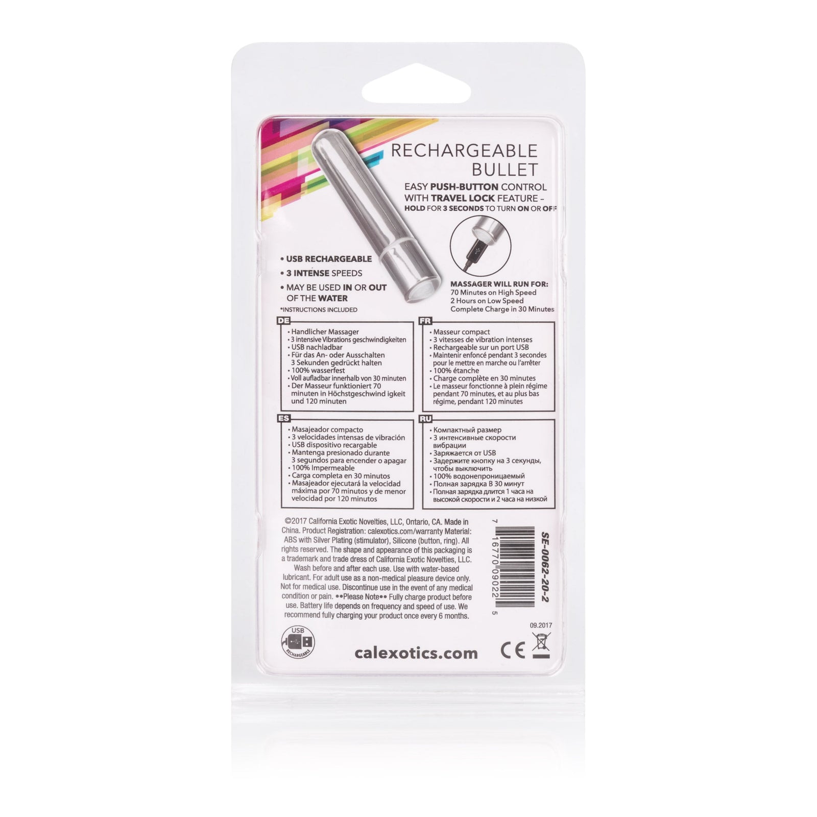 California Exotics - Wireless USB Rechargeable Bullet Vibrator (Silver) Bullet (Vibration) Rechargeable Singapore