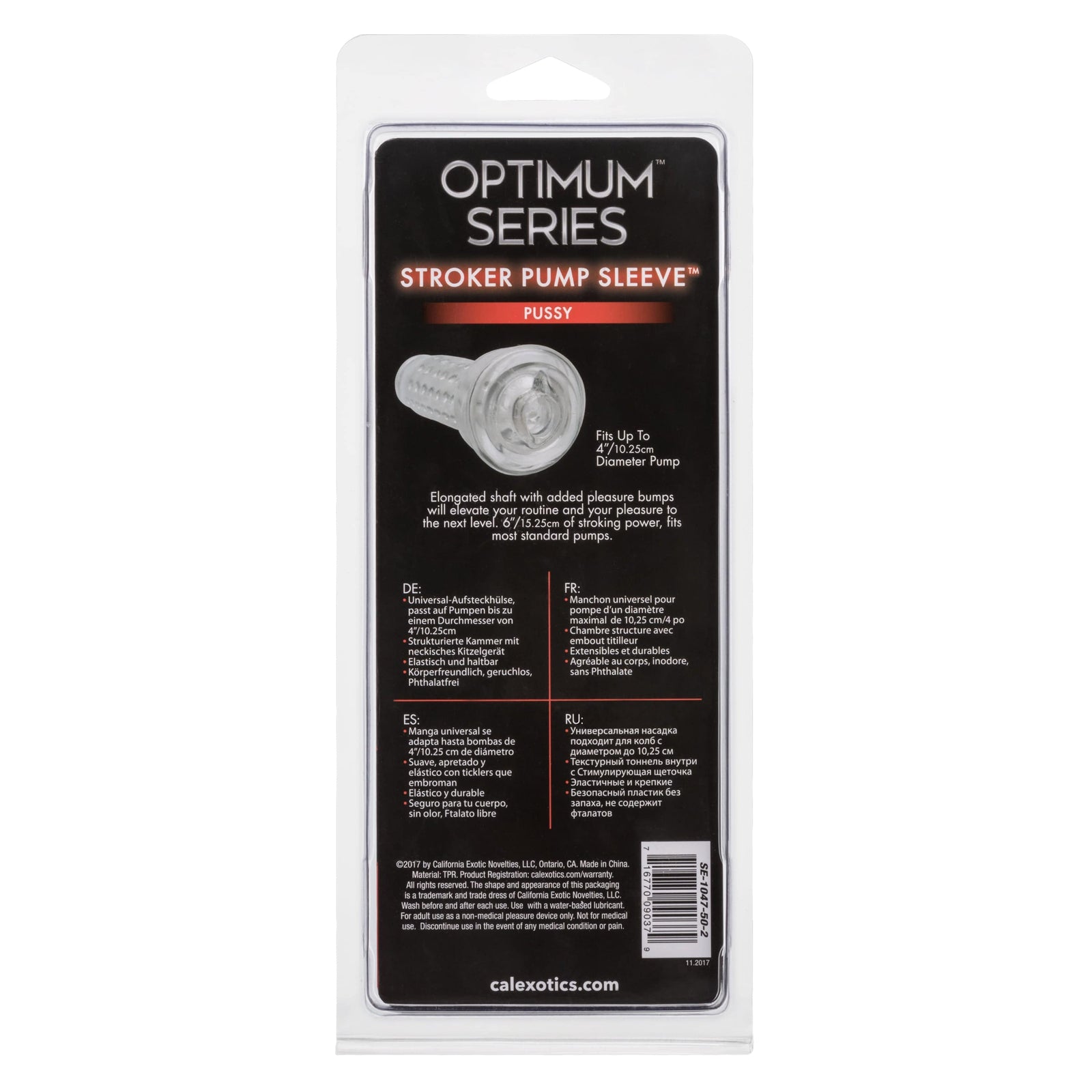 California Exotics - Optimum Series Stroker Pump Sleeve Replacement Pussy (Clear) Accessories 620052859 CherryAffairs
