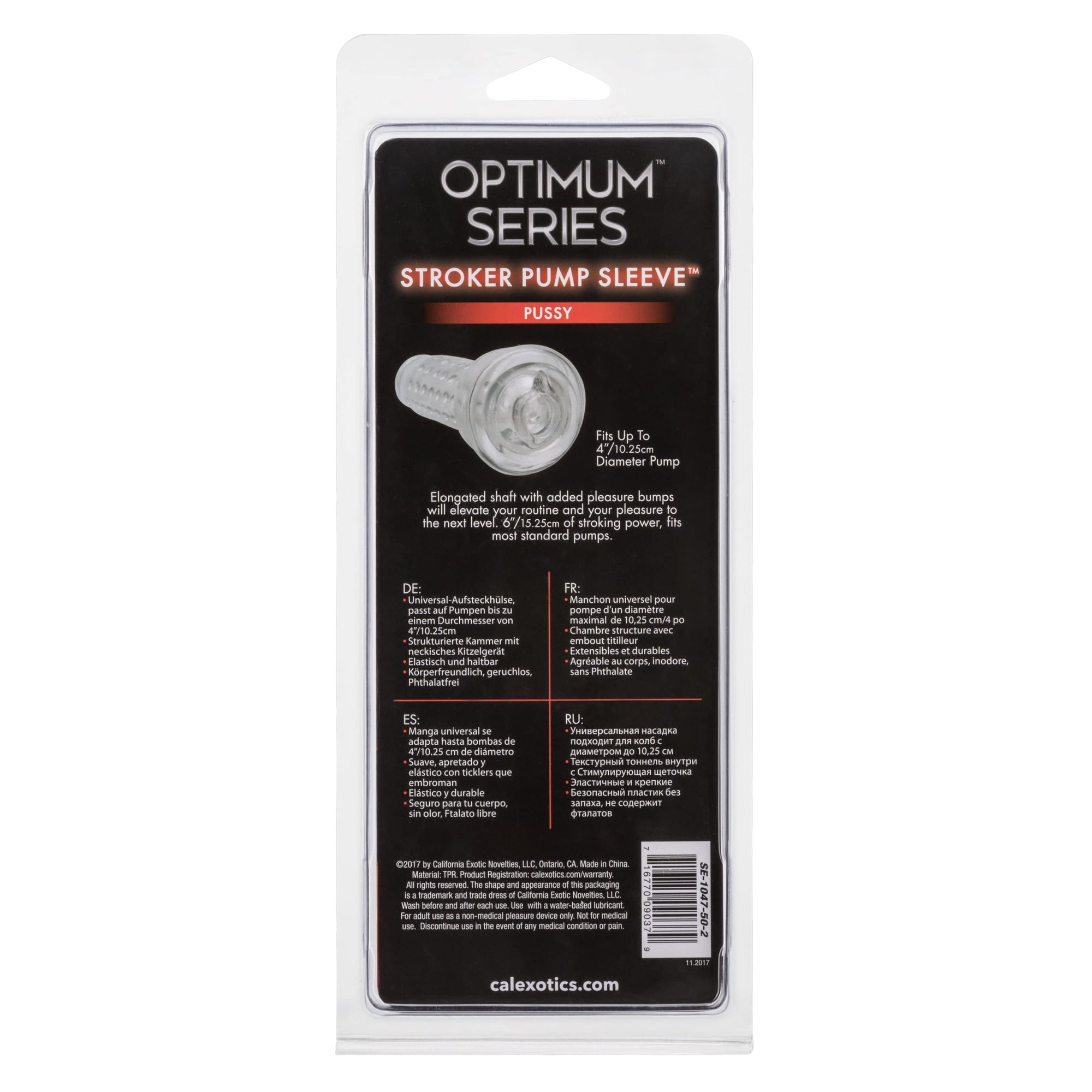 California Exotics - Optimum Series Stroker Pump Sleeve Replacement Pussy (Clear) Accessories 620052859 CherryAffairs