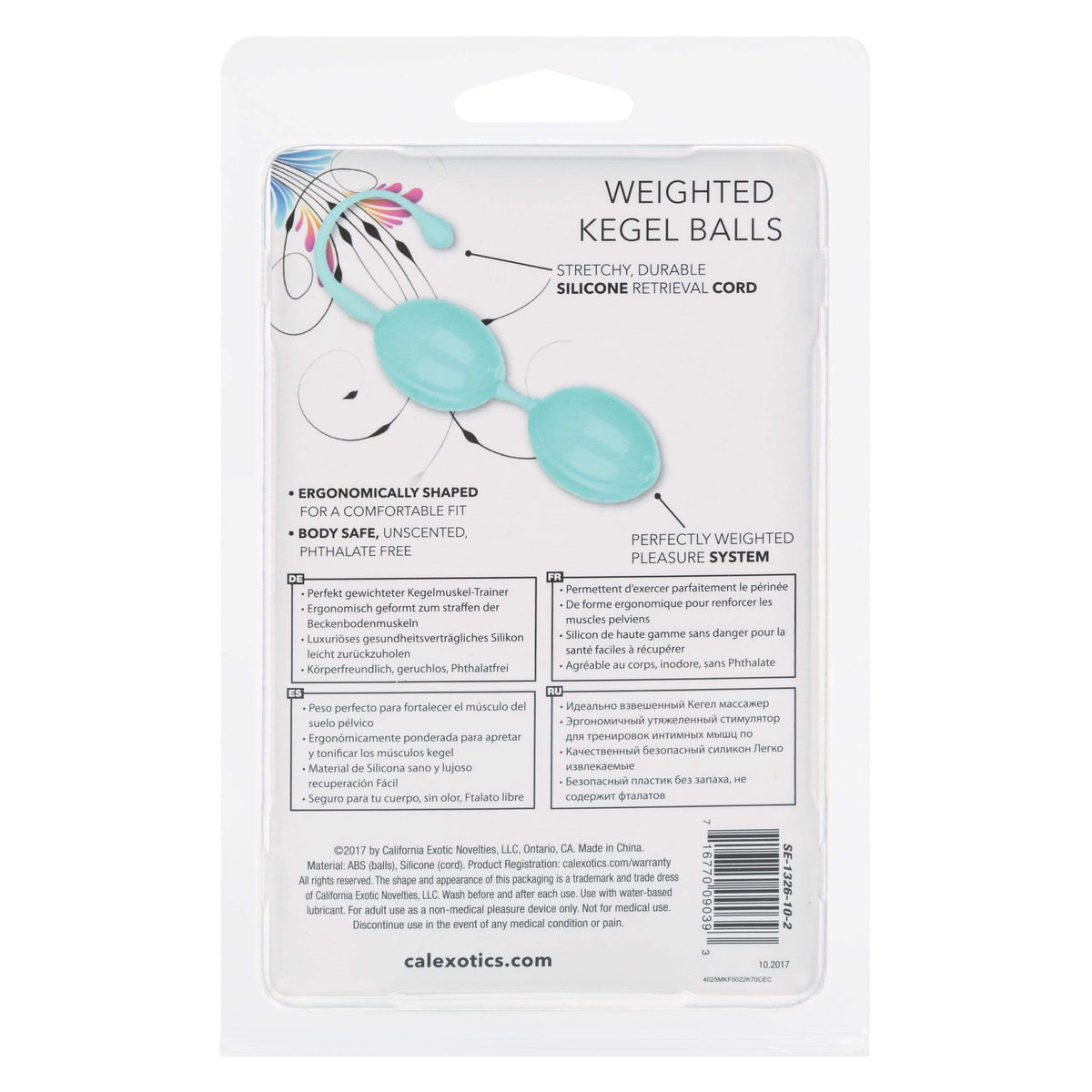 California Exotics - Weighted Kegel Balls (Blue) Kegel Balls (Non Vibration) 716770090393 CherryAffairs