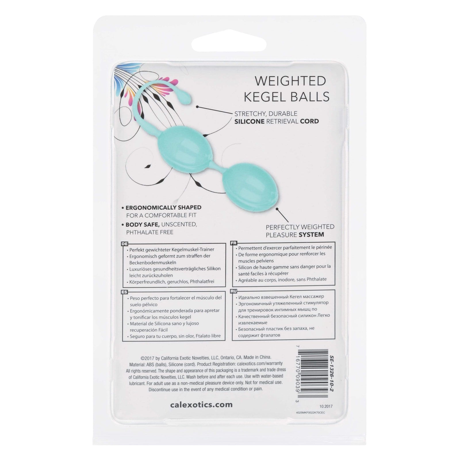 California Exotics - Weighted Kegel Balls (Blue) Kegel Balls (Non Vibration) 716770090393 CherryAffairs