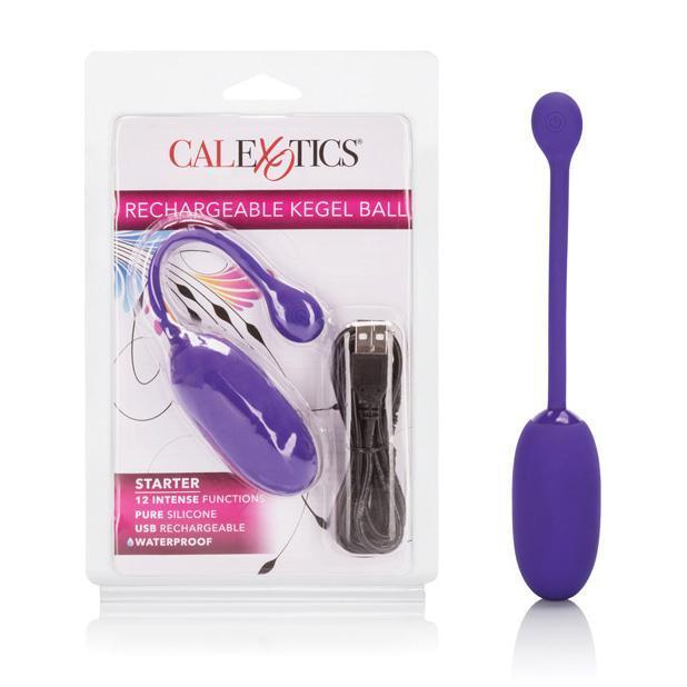 California Exotics - Rechargeable Kegel Ball Starter (Purple) Kegel Balls (Vibration) Rechargeable Durio Asia