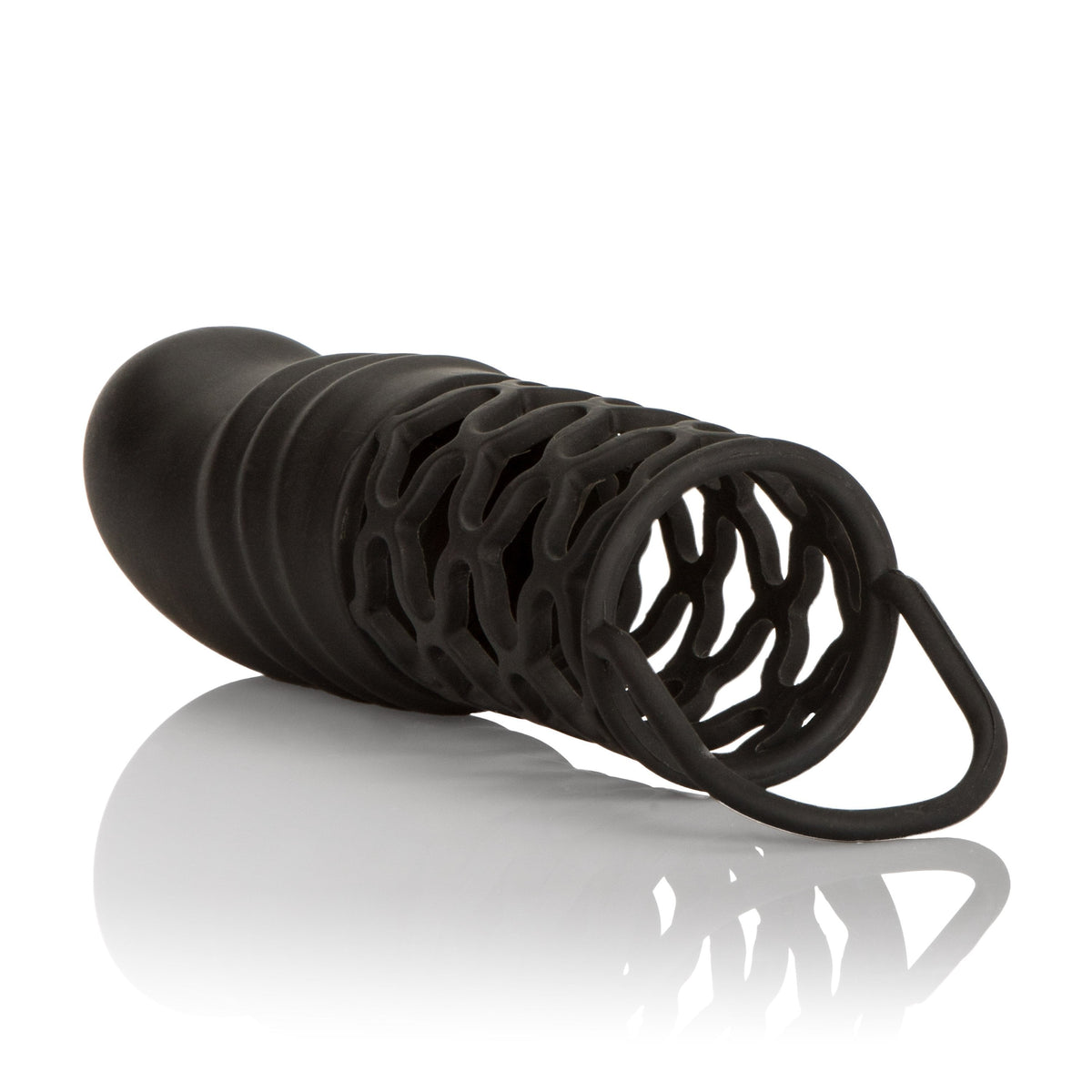 California Exotics - Silicone 2" Penis Extension (Black) Silicone Cock Cage (Non Vibration) Singapore