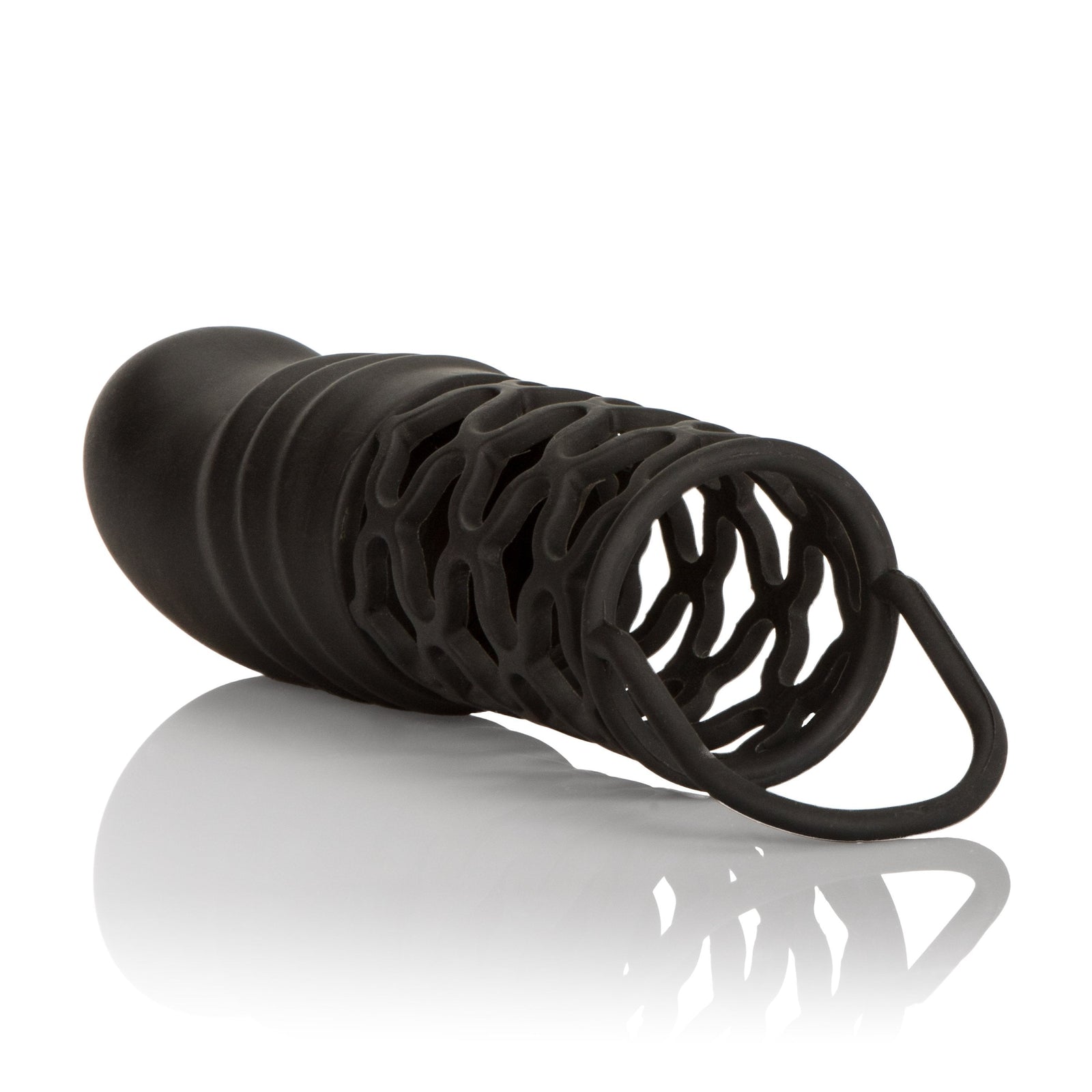 California Exotics - Silicone 2" Penis Extension (Black) Silicone Cock Cage (Non Vibration) Singapore