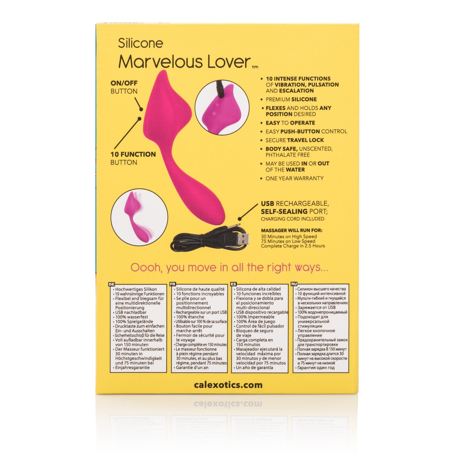 California Exotics - Mini Marvels Silicone Marvelous Lover Clit Massager (Pink) Clit Massager (Vibration) Rechargeable Singapore