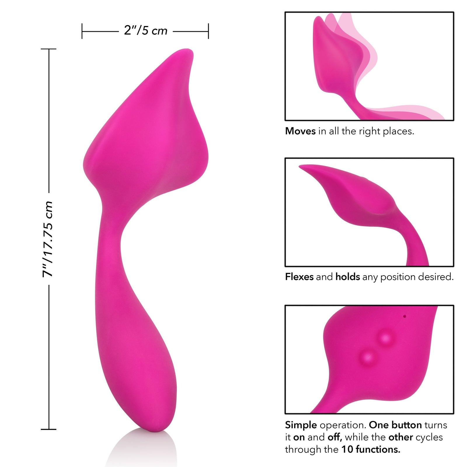 California Exotics - Mini Marvels Silicone Marvelous Lover Clit Massager (Pink) Clit Massager (Vibration) Rechargeable Singapore