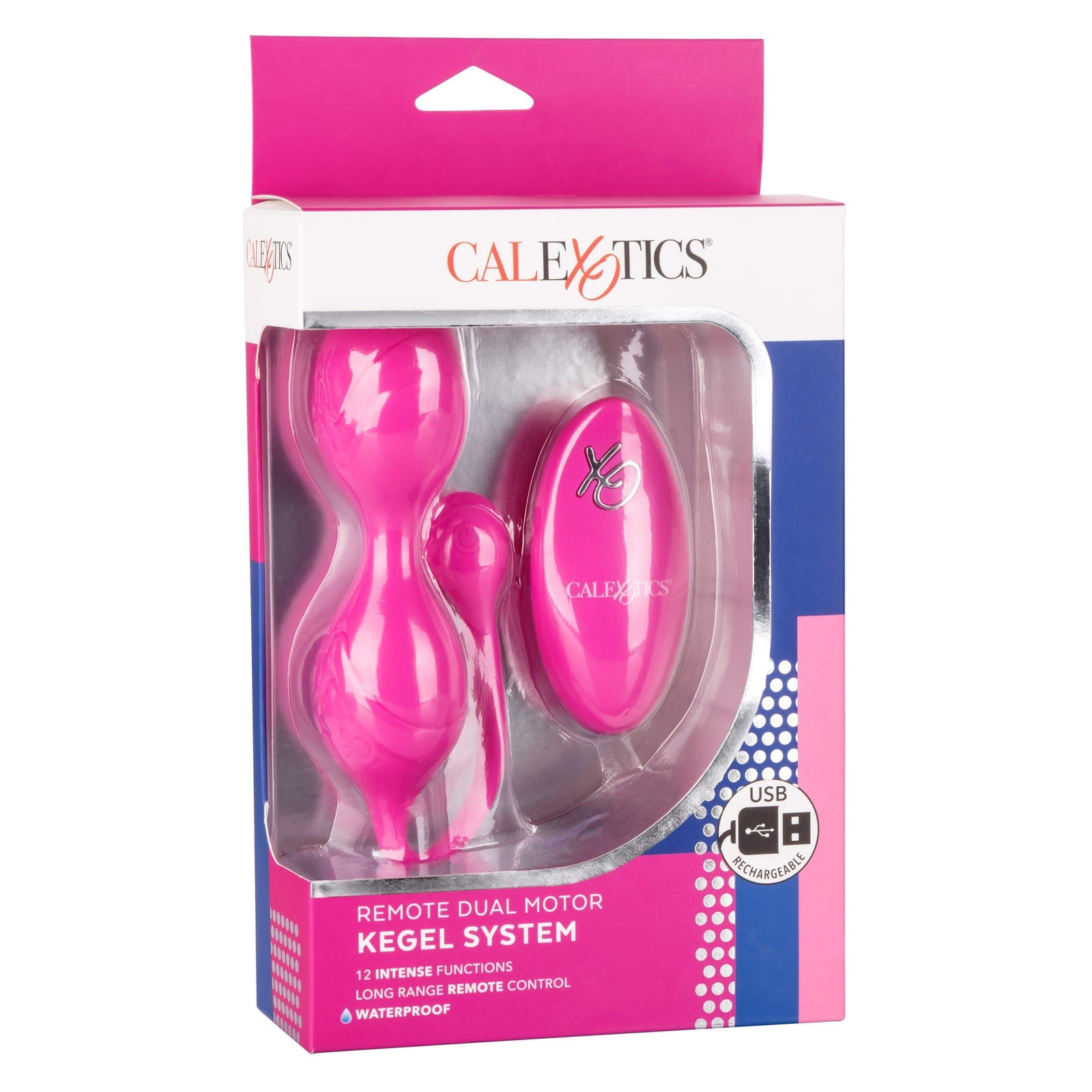 California Exotics - Remote Dual Motor Kegel System (Pink) Rabbit Dildo (Vibration) Rechargeable