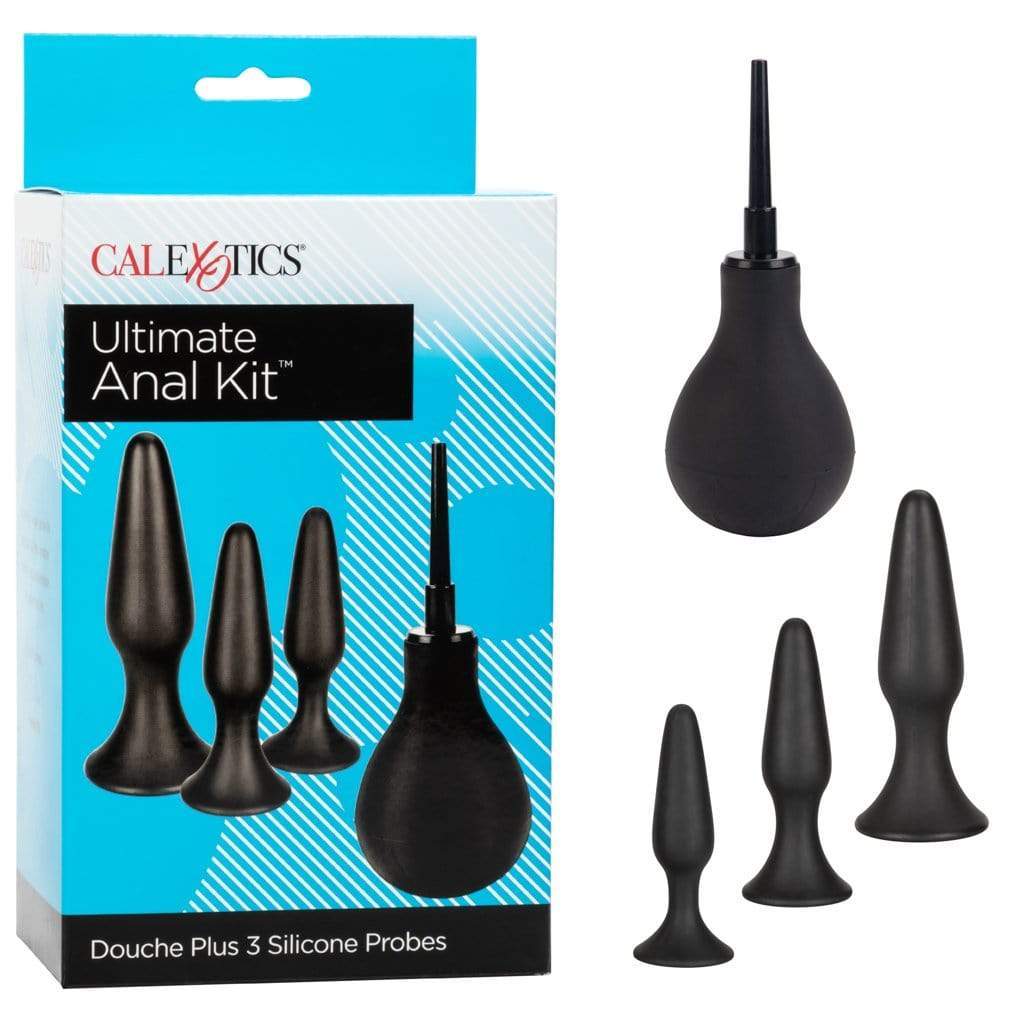 California Exotics - Ultimate Douche Plus Silicone Probes Anal Kit (Black) Anal Kit (Non Vibration) 716770091017 CherryAffairs