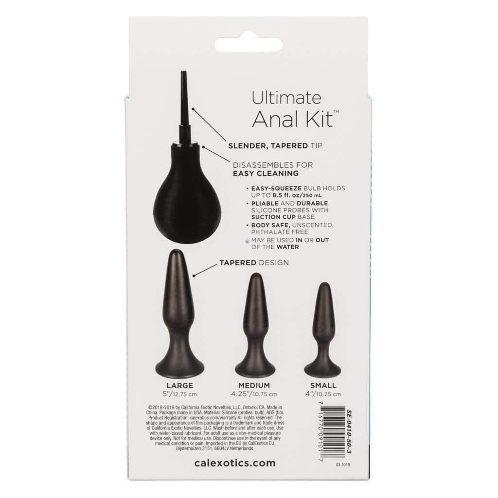 California Exotics - Ultimate Douche Plus Silicone Probes Anal Kit (Black) Anal Kit (Non Vibration) 716770091017 CherryAffairs