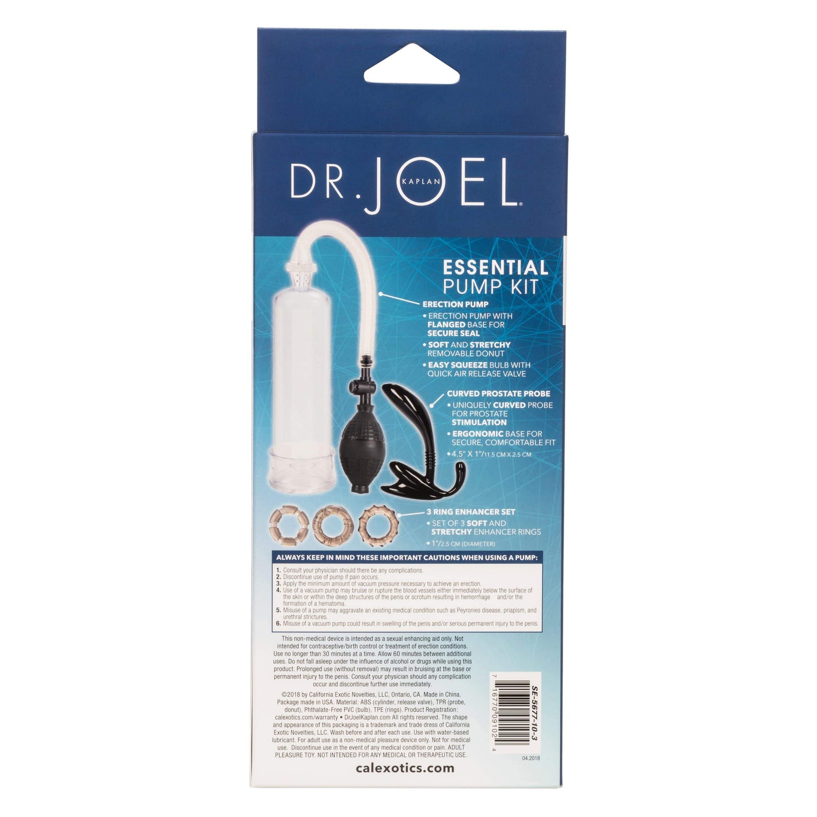 California Exotics - Dr Joel Kaplan Essential Penis Pump Kit (Clear) Penis Pump (Non Vibration) 716770091024 CherryAffairs