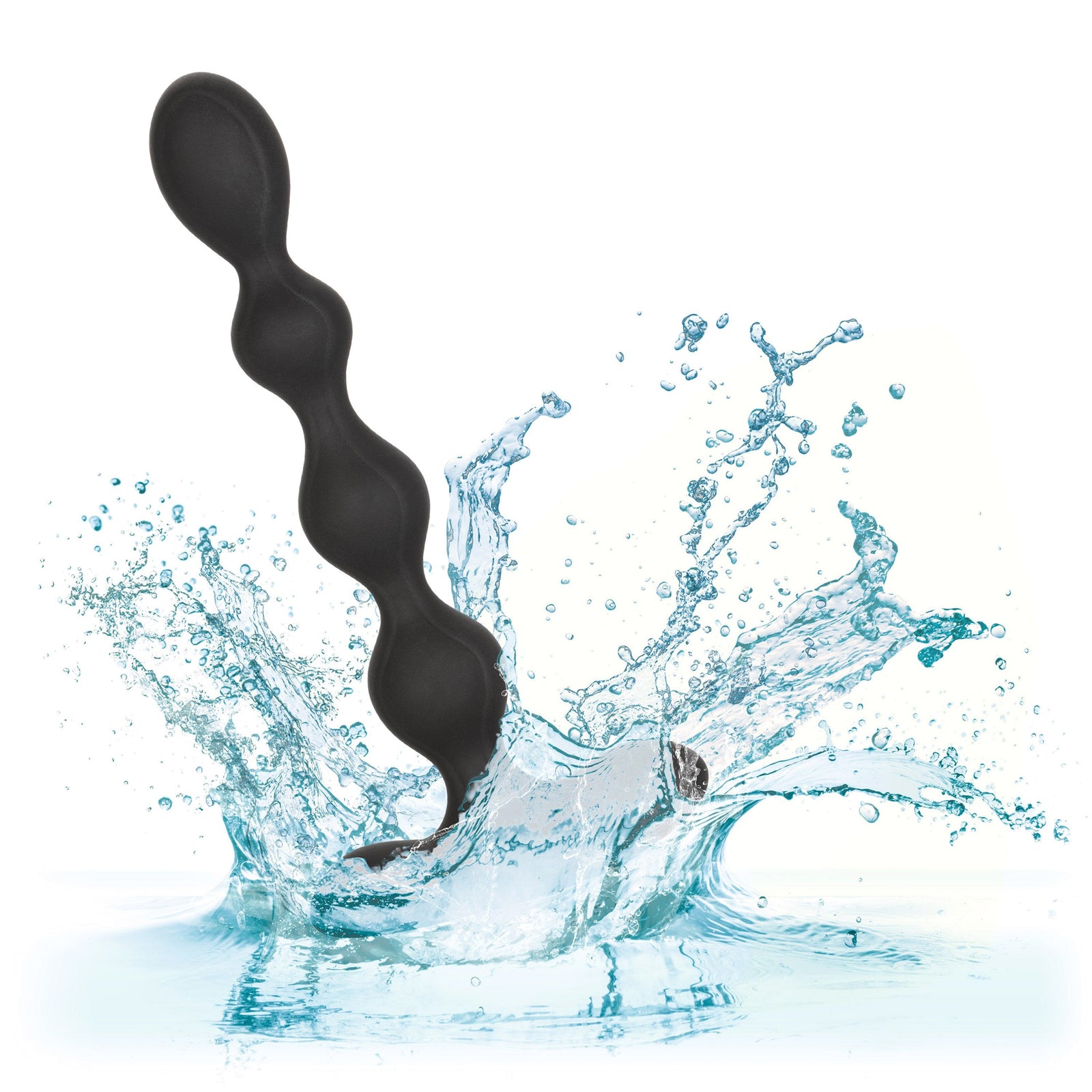 California Exotics - Eclipse Vibrating Slender Anal Beads (Black) - Black - Anal Beads (Vibration) Rechargeable