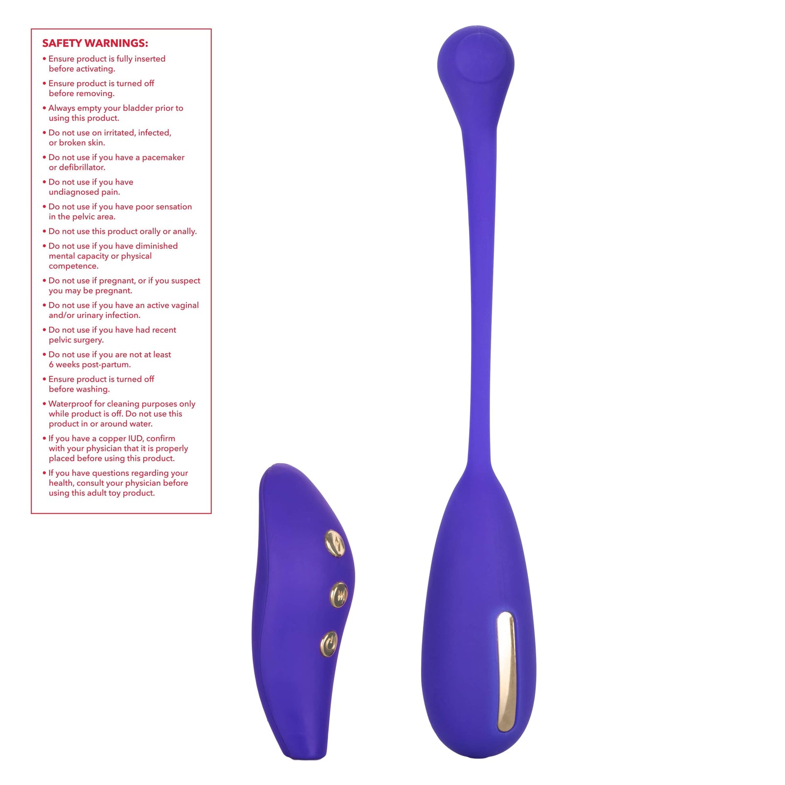 California Exotics - Impulse Intimate E Stimulator Remote Kegel Exerciser (Purple) Remote Control Kegel Balls (Vibration) Rechargeable 620051753 CherryAffairs