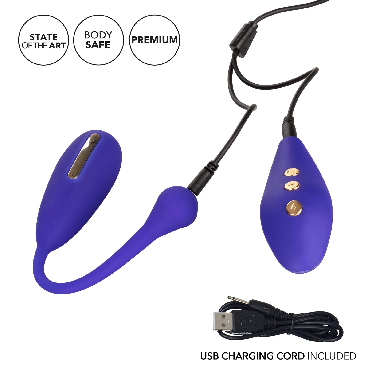California Exotics - Impulse Intimate E Stimulator Remote Kegel Exerciser (Purple) Remote Control Kegel Balls (Vibration) Rechargeable 620051753 CherryAffairs