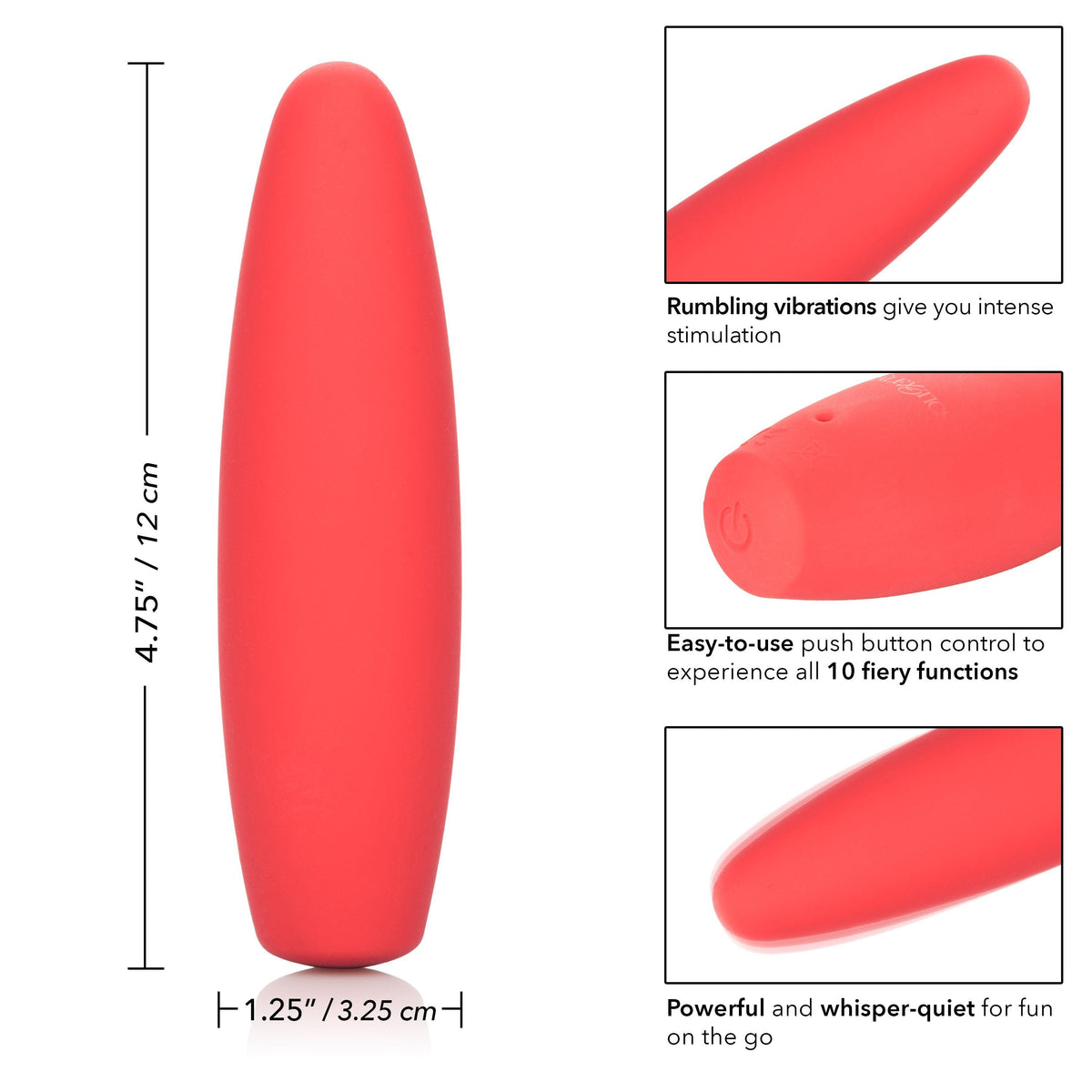 California Exotics - Red Hot Flame Rechargeable Bullet Vibrator (Red) Bullet (Vibration) Rechargeable Singapore
