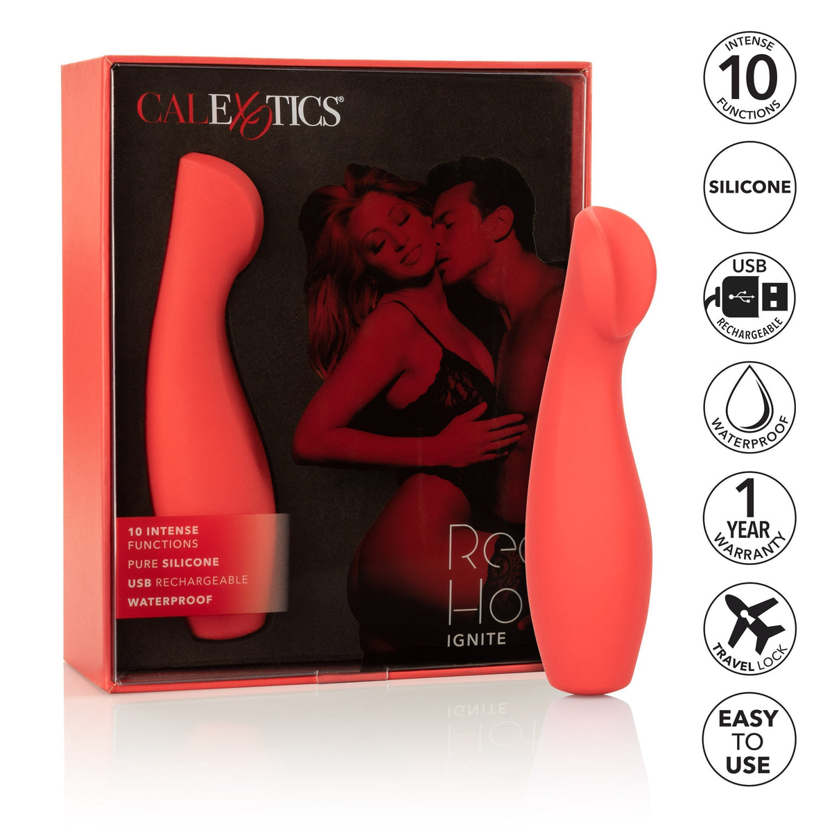 California Exotics - Red Hot Ignite Rechargeable G Spot Vibrator (Red) G Spot Dildo (Vibration) Rechargeable Singapore
