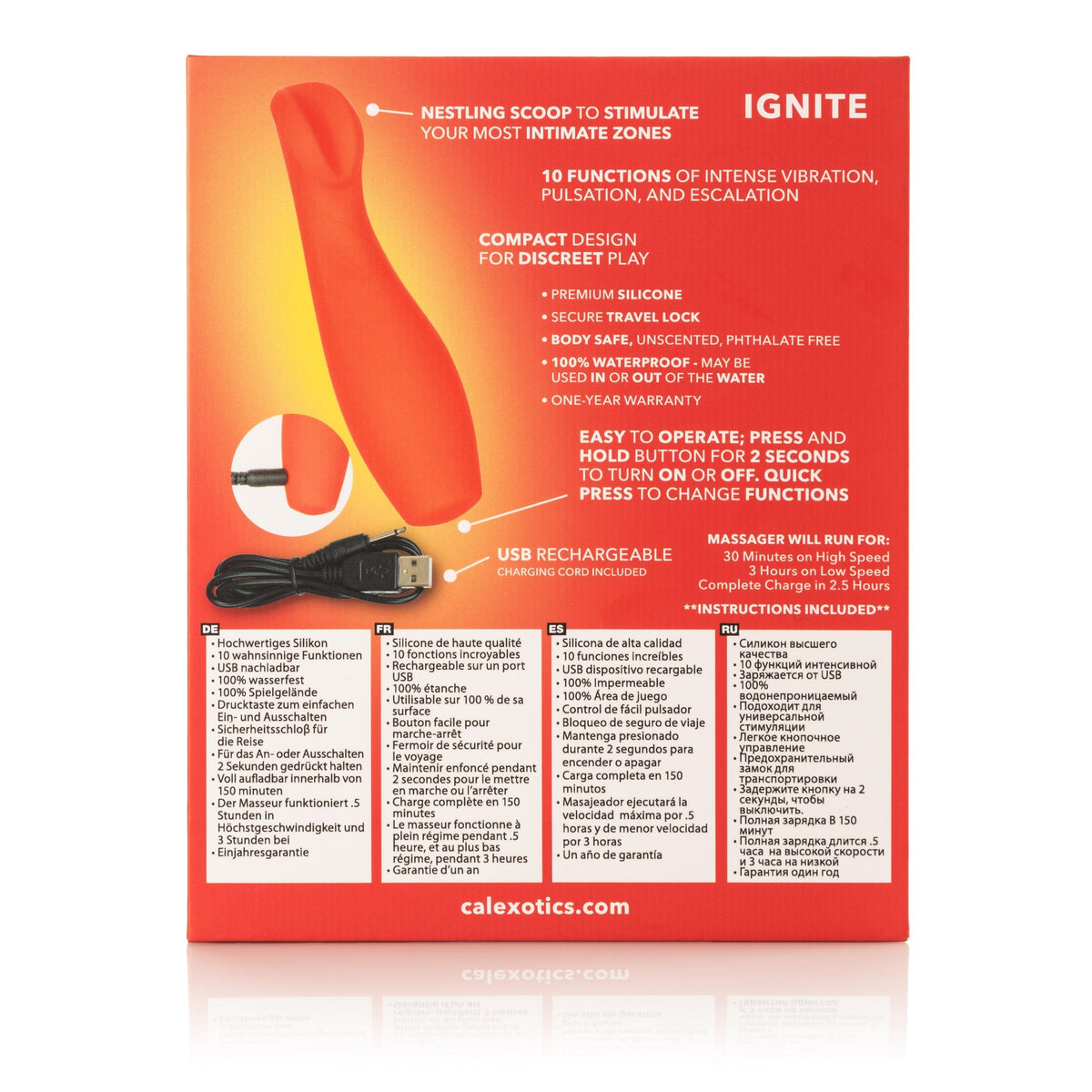 California Exotics - Red Hot Ignite Rechargeable G Spot Vibrator (Red) G Spot Dildo (Vibration) Rechargeable Singapore