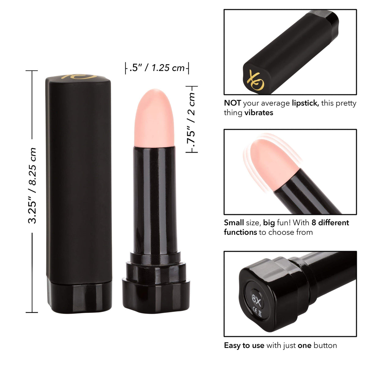 California Exotics - Hide and Play Wireless Discreet Lipstick Vibrator (Black) Discreet Toys 716770091543 CherryAffairs