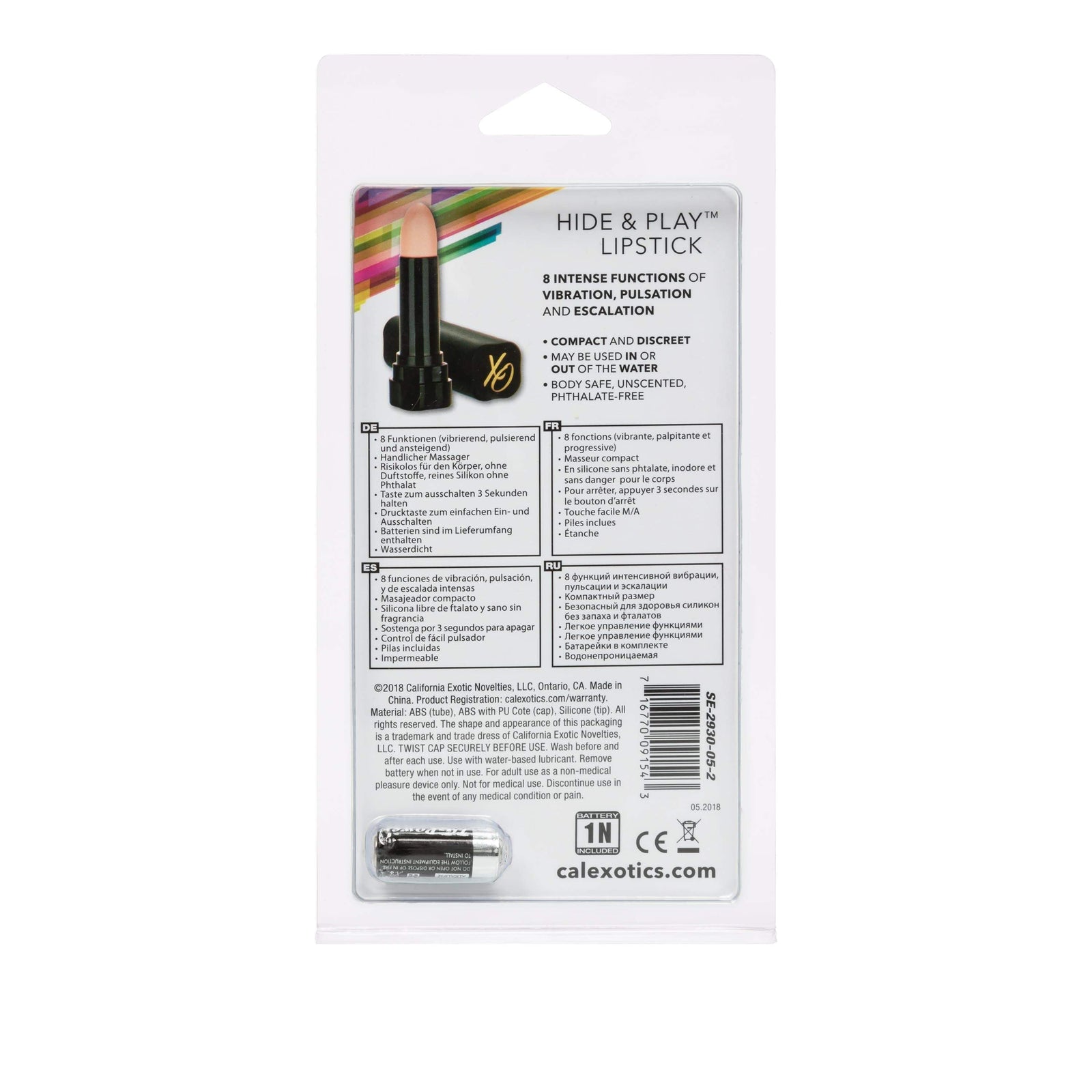 California Exotics - Hide and Play Wireless Discreet Lipstick Vibrator (Black) Discreet Toys 716770091543 CherryAffairs