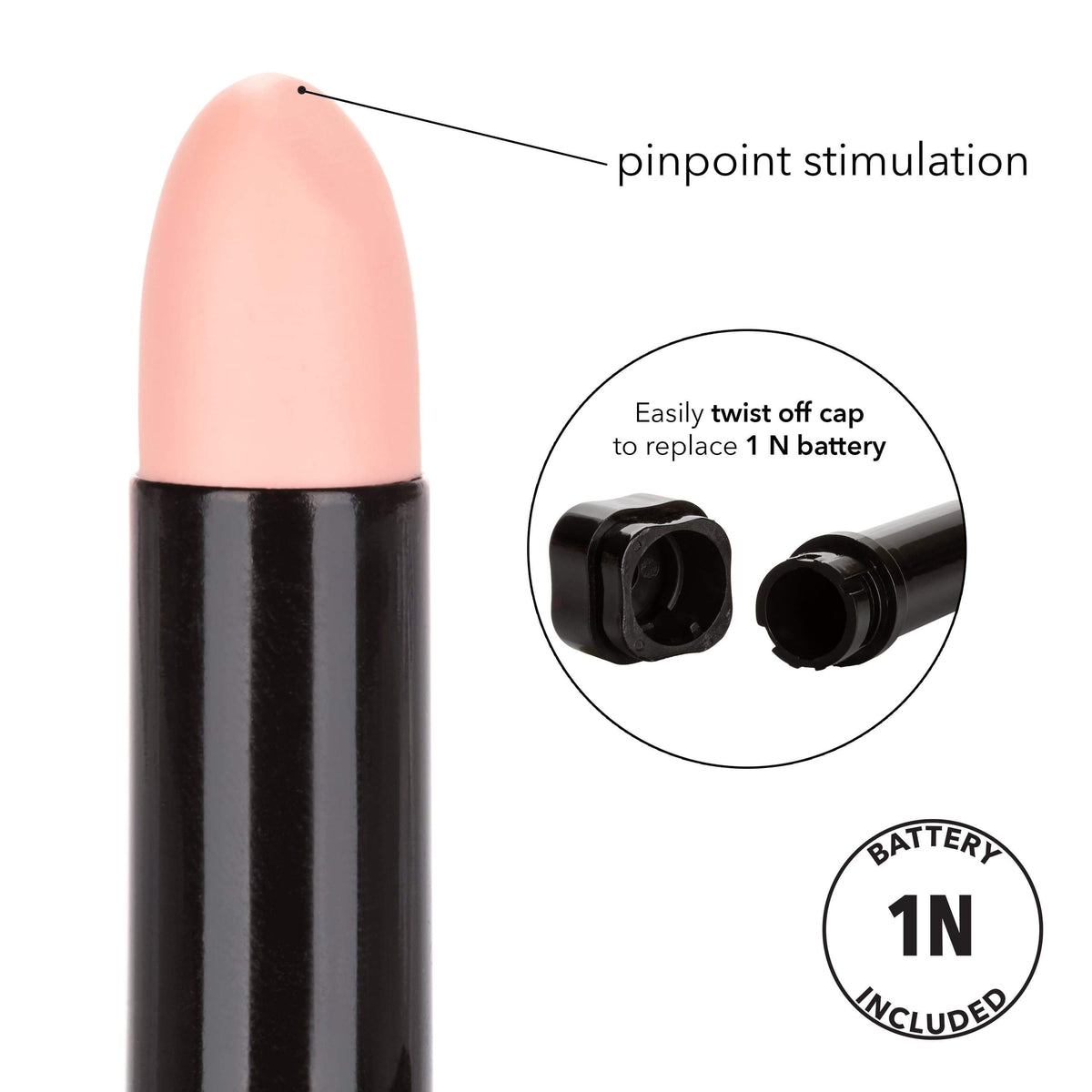 California Exotics - Hide and Play Wireless Discreet Lipstick Vibrator (Black) Discreet Toys 716770091543 CherryAffairs