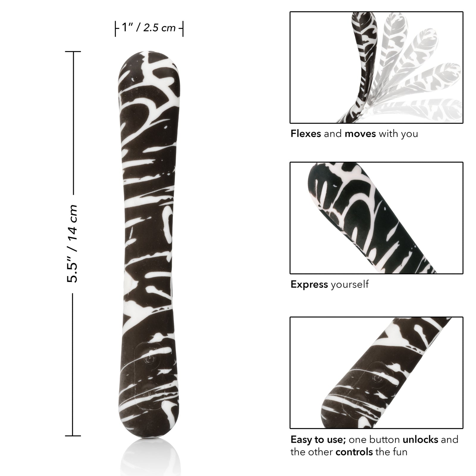 Calexotics - Hype Flexi Bendable G-Spot Wand (Multicolor) - Multicolor - G Spot Dildo (Vibration) Rechargeable