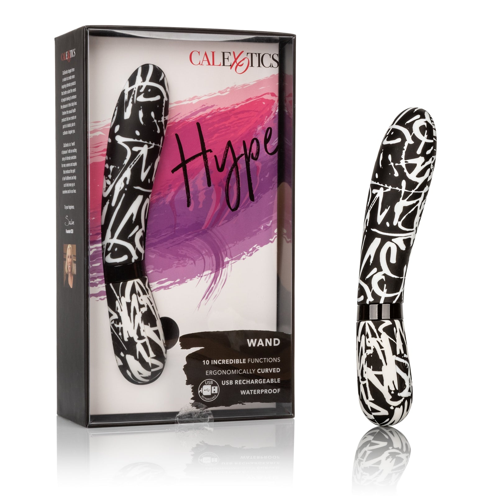Calexotics - Hype Wand G Spot Vibrator (Multicolor) - Multicolor - G Spot Dildo (Vibration) Rechargeable