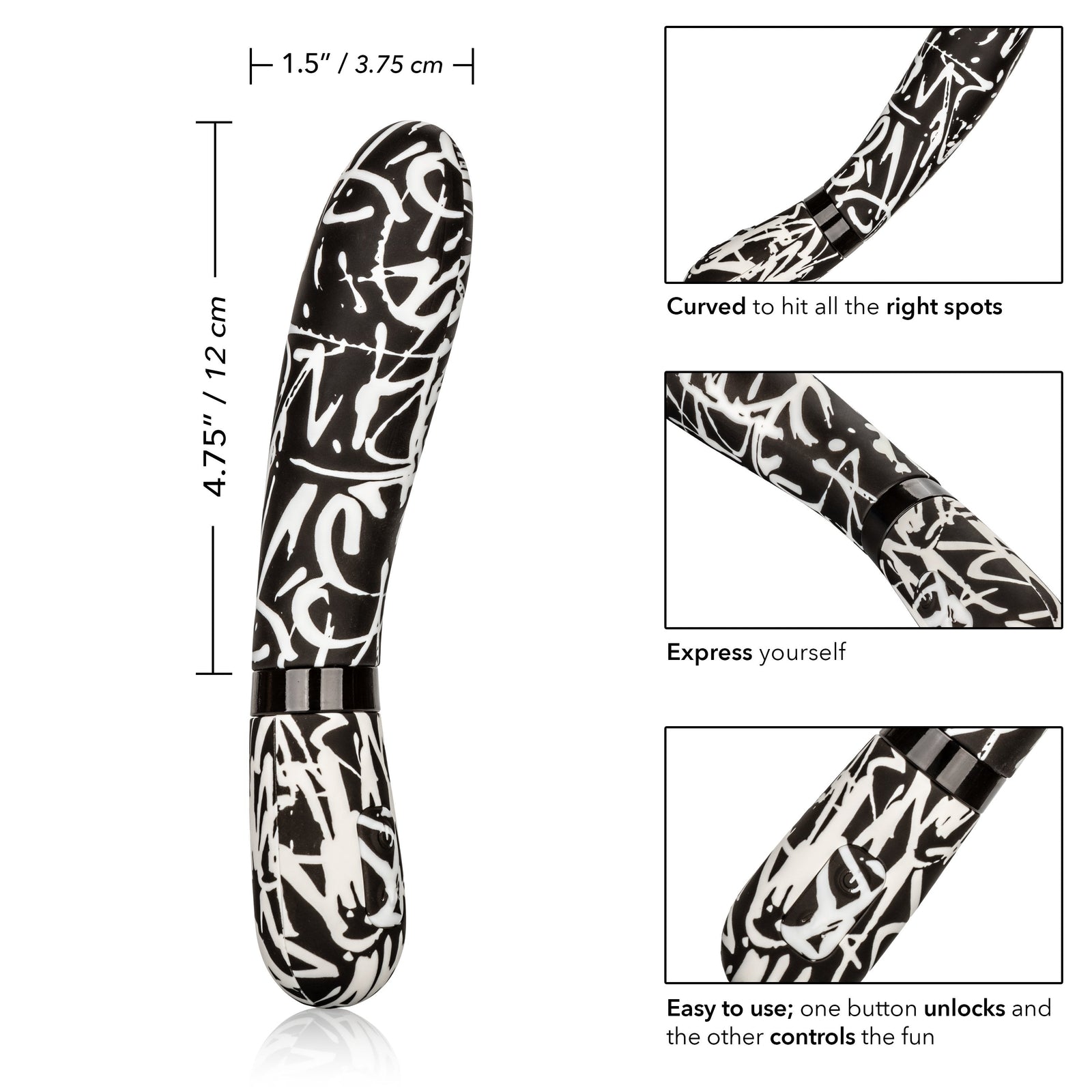 Calexotics - Hype Wand G Spot Vibrator (Multicolor) - Multicolor - G Spot Dildo (Vibration) Rechargeable