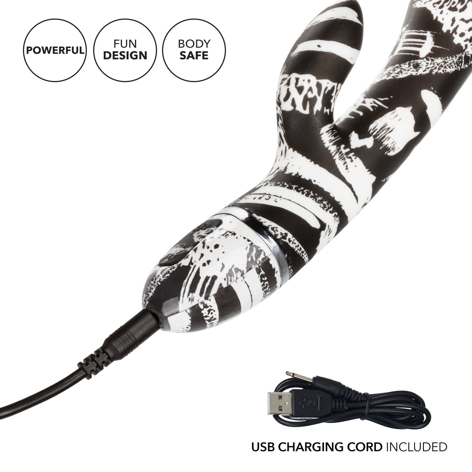 Calexotics - Hype Dual Wand Rabbit Vibrator (Multicolor) - Multicolor - Rabbit Dildo (Vibration) Rechargeable