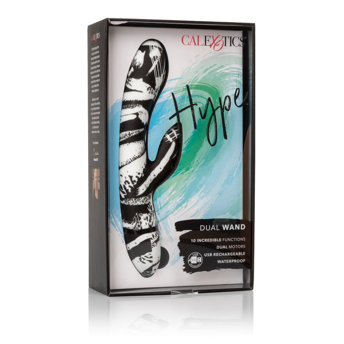 Calexotics - Hype Dual Wand Rabbit Vibrator (Multicolor) - Multicolor - Rabbit Dildo (Vibration) Rechargeable