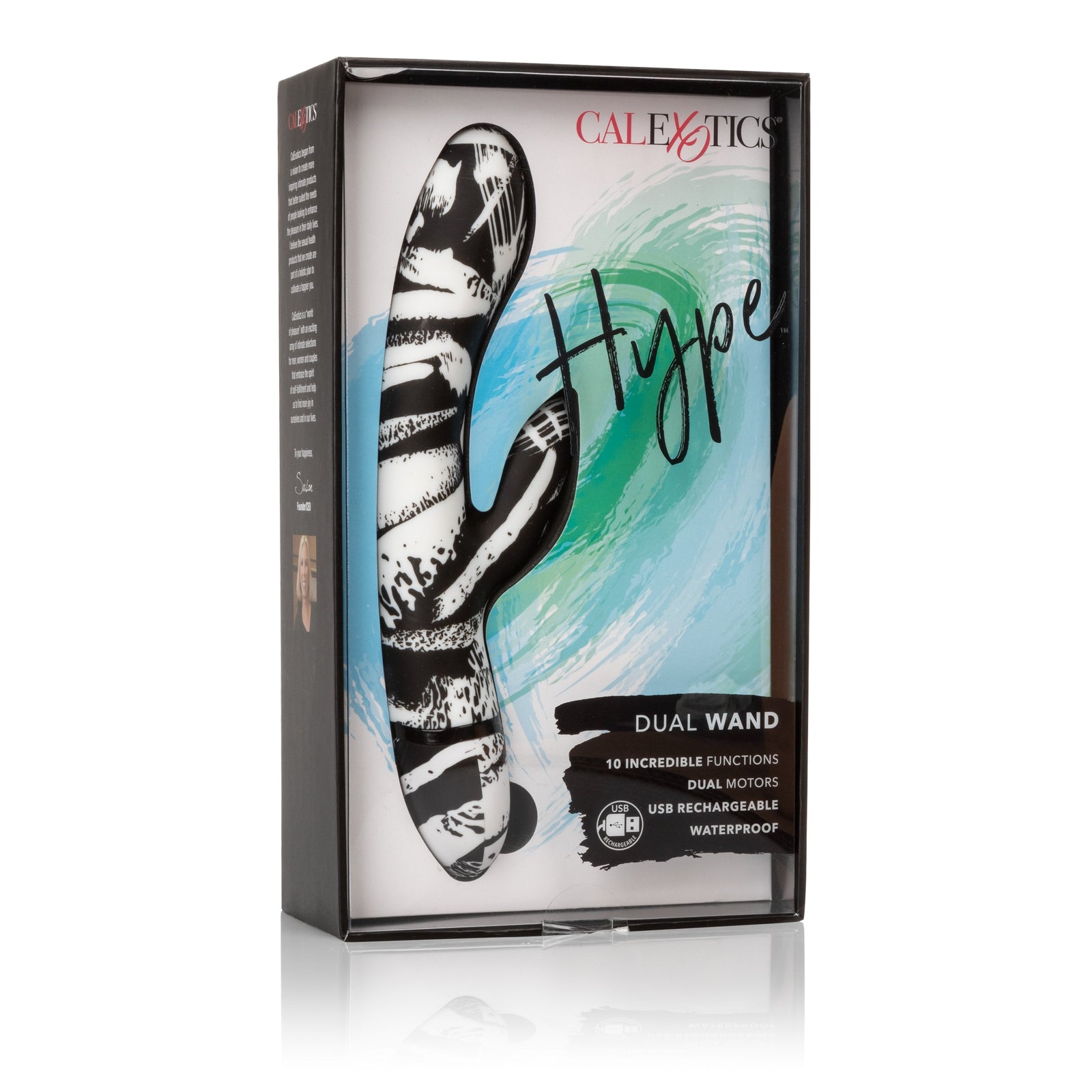 Calexotics - Hype Dual Wand Rabbit Vibrator (Multicolor) - Multicolor - Rabbit Dildo (Vibration) Rechargeable