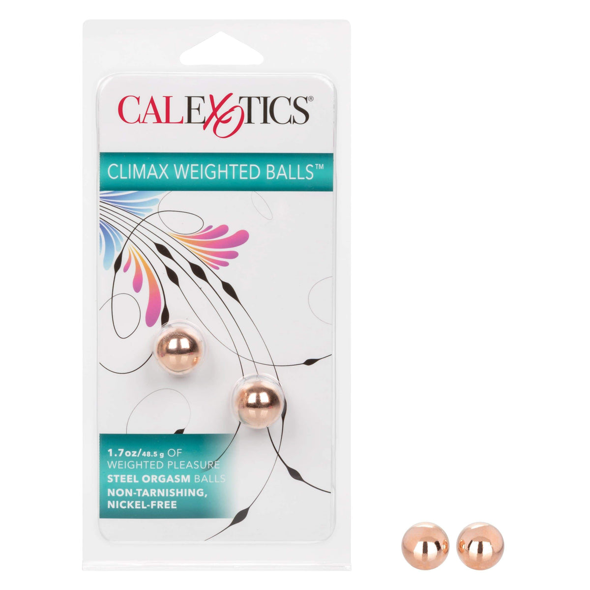 California Exotics - Steel Climax Weighted  Kegel Balls (Gold) Kegel Balls (Non Vibration) 716770091819 CherryAffairs