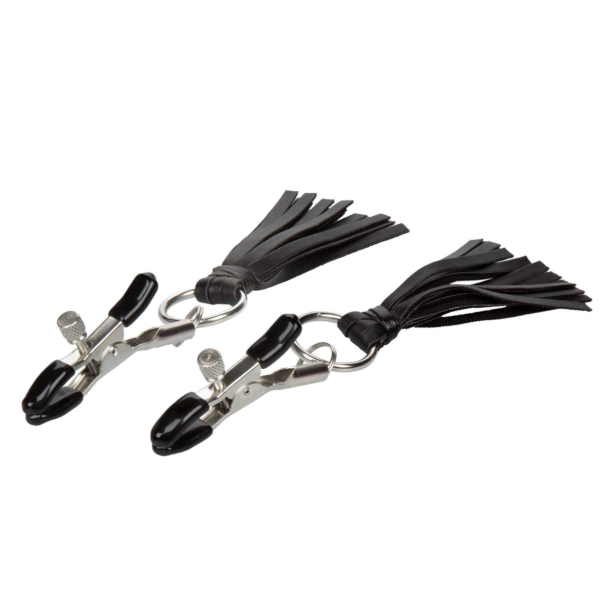 California Exotics - Nipple Play Playful Tassels Nipple Clamps (Black) Nipple Clamps (Non Vibration) 716770091888 CherryAffairs