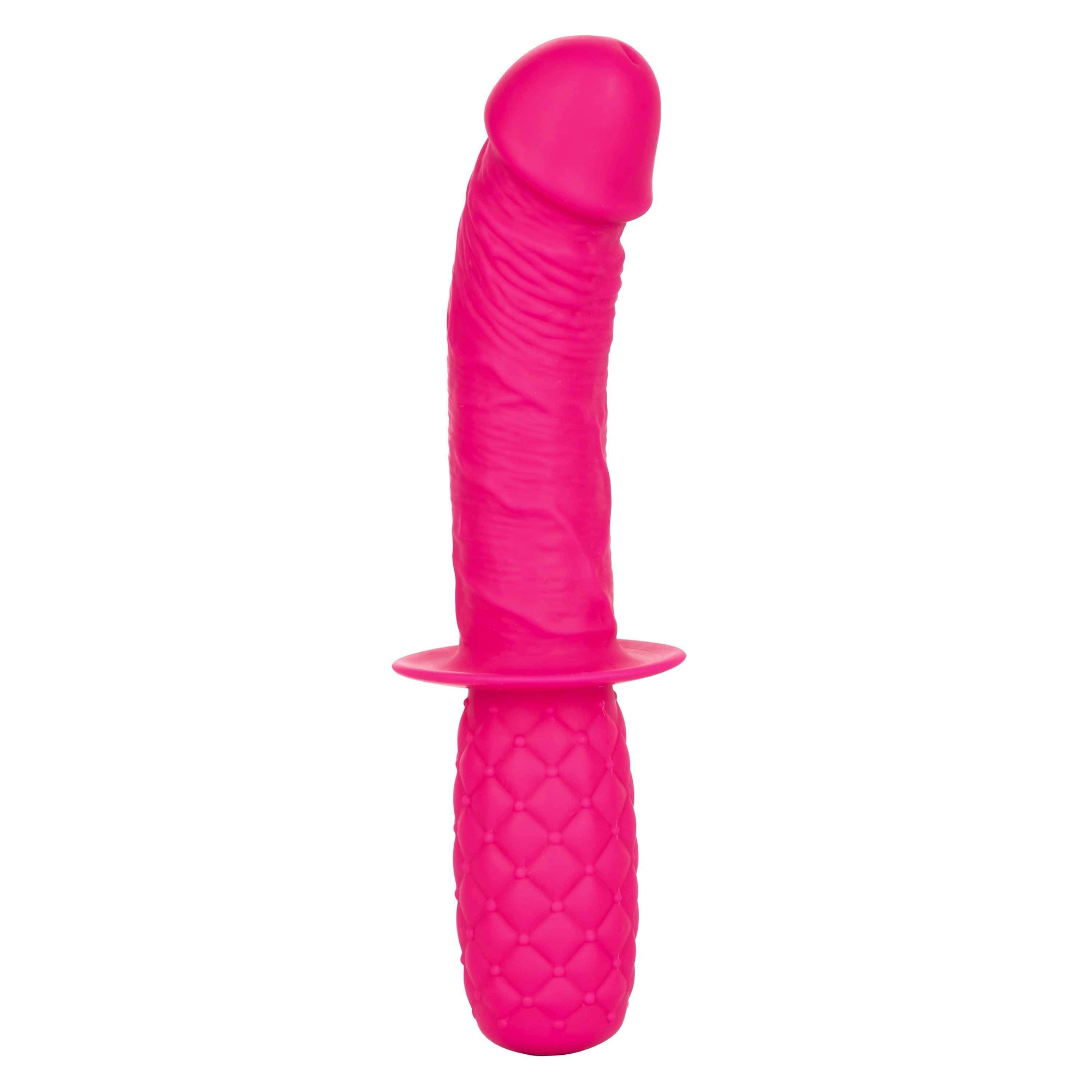 California Exotics - Silicone Grip Thruster Dildo (Pink) Realistic Dildo w/o suction cup (Non Vibration) 716770091949 CherryAffairs