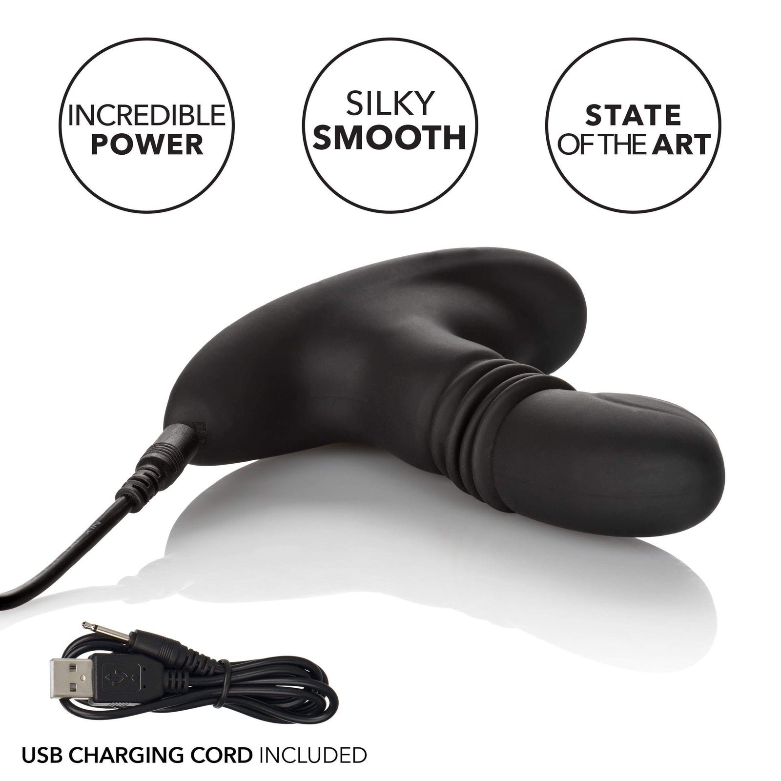 California Exotics - Eclipse Thrusting Rotator Probe Massager (Black) Prostate Massager (Vibration) Rechargeable