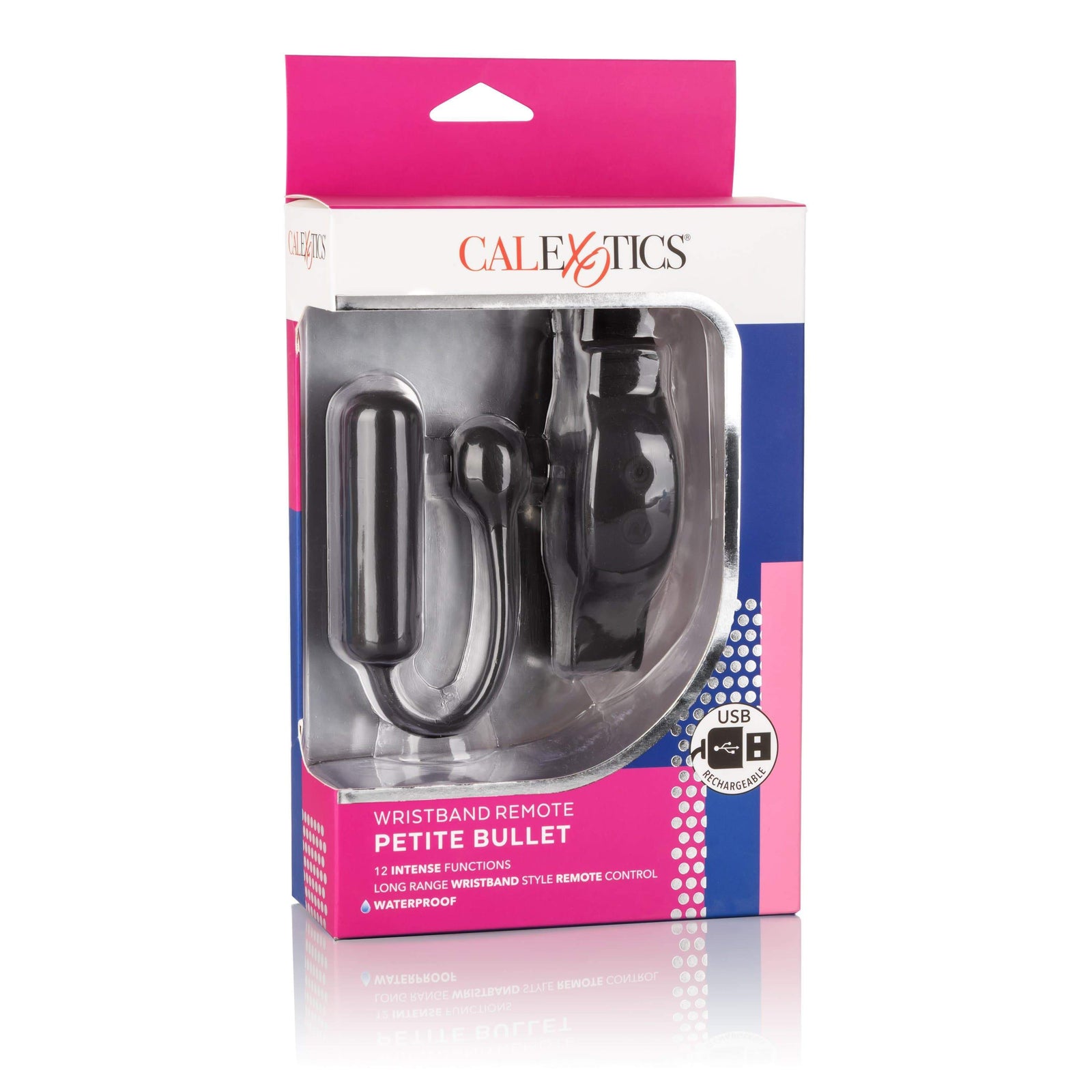 California Exotics - Wristband Remote Petite Bullet Vibrator (Black) Bullet (Vibration) Rechargeable