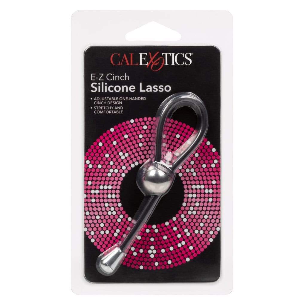 California Exotics - EZ Cinch Silicone Lasso Cock Ring (Black) Silicone Cock Ring (Non Vibration) 716770092113 CherryAffairs