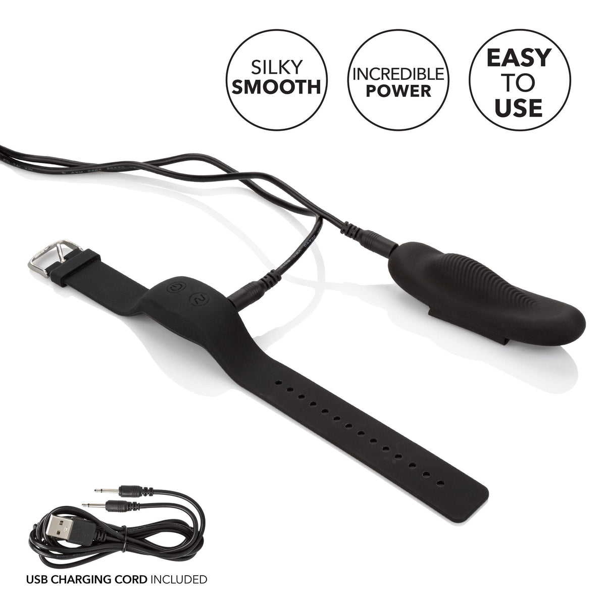 California Exotics - Lock-N-Play Wristband Remote Panty Vibrator (Black) Panties Massager Remote Control (Vibration) Rechargeable