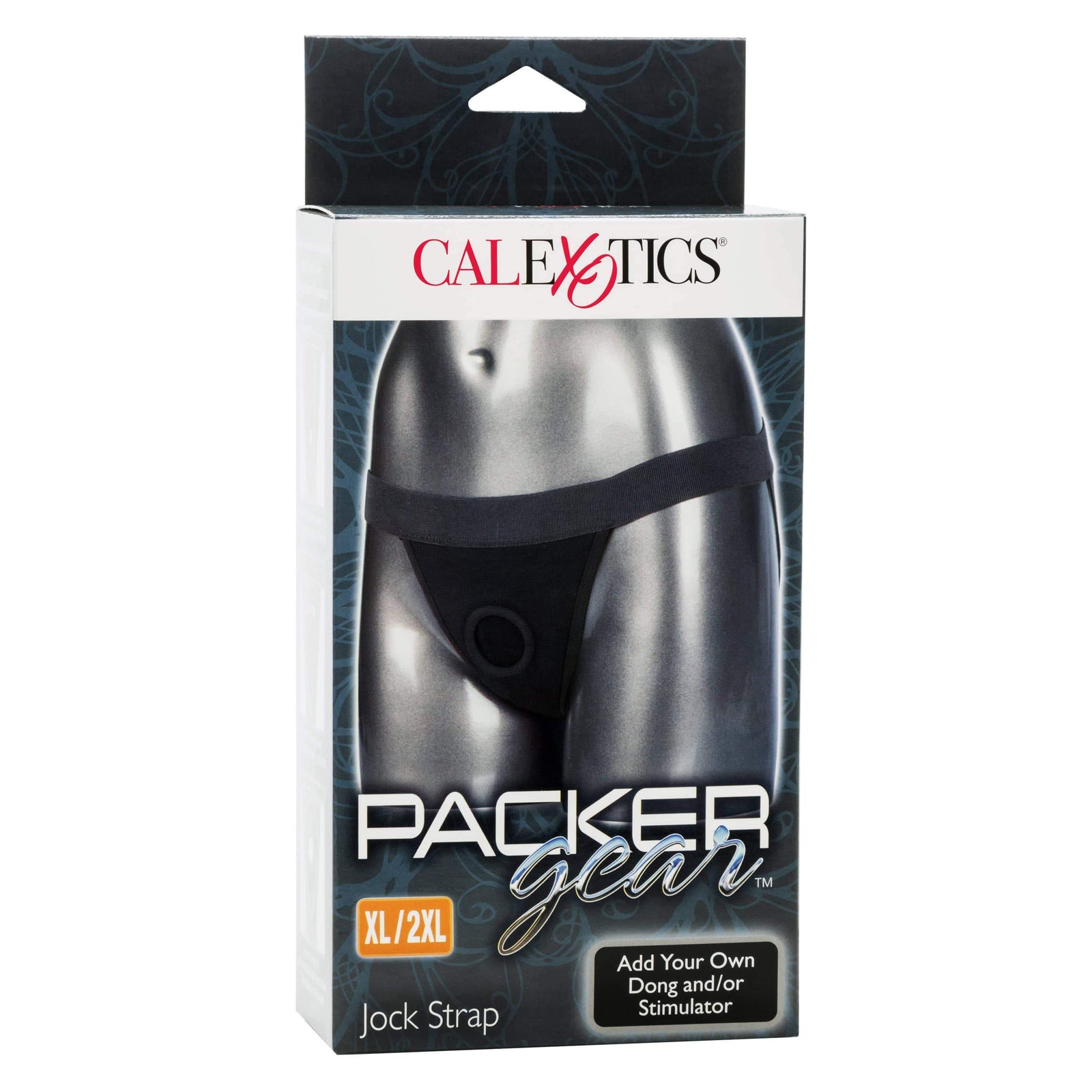 California Exotics - Packer Gear Jock Strap On XL/2XL (Black) Strap On w/o Dildo 716770092168 CherryAffairs