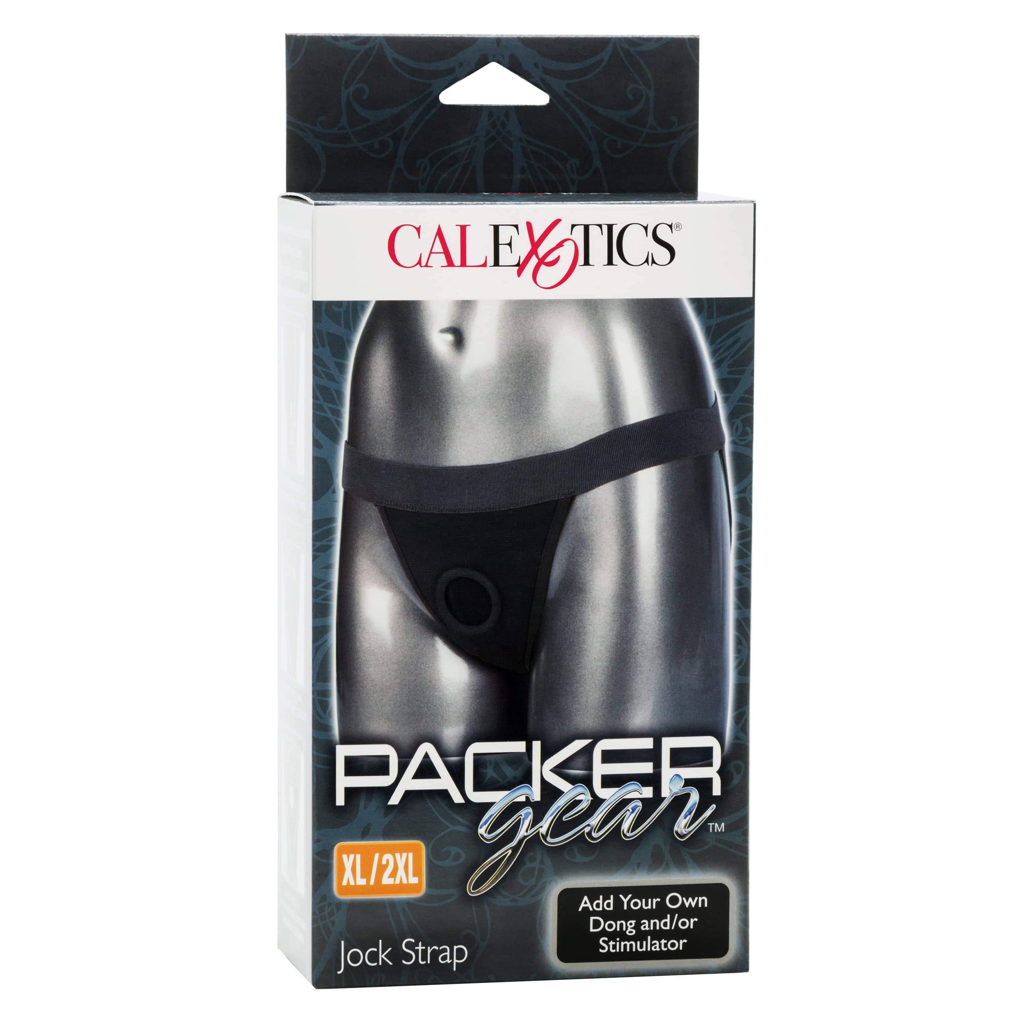 California Exotics - Packer Gear Jock Strap On XL/2XL (Black) Strap On w/o Dildo 716770092168 CherryAffairs