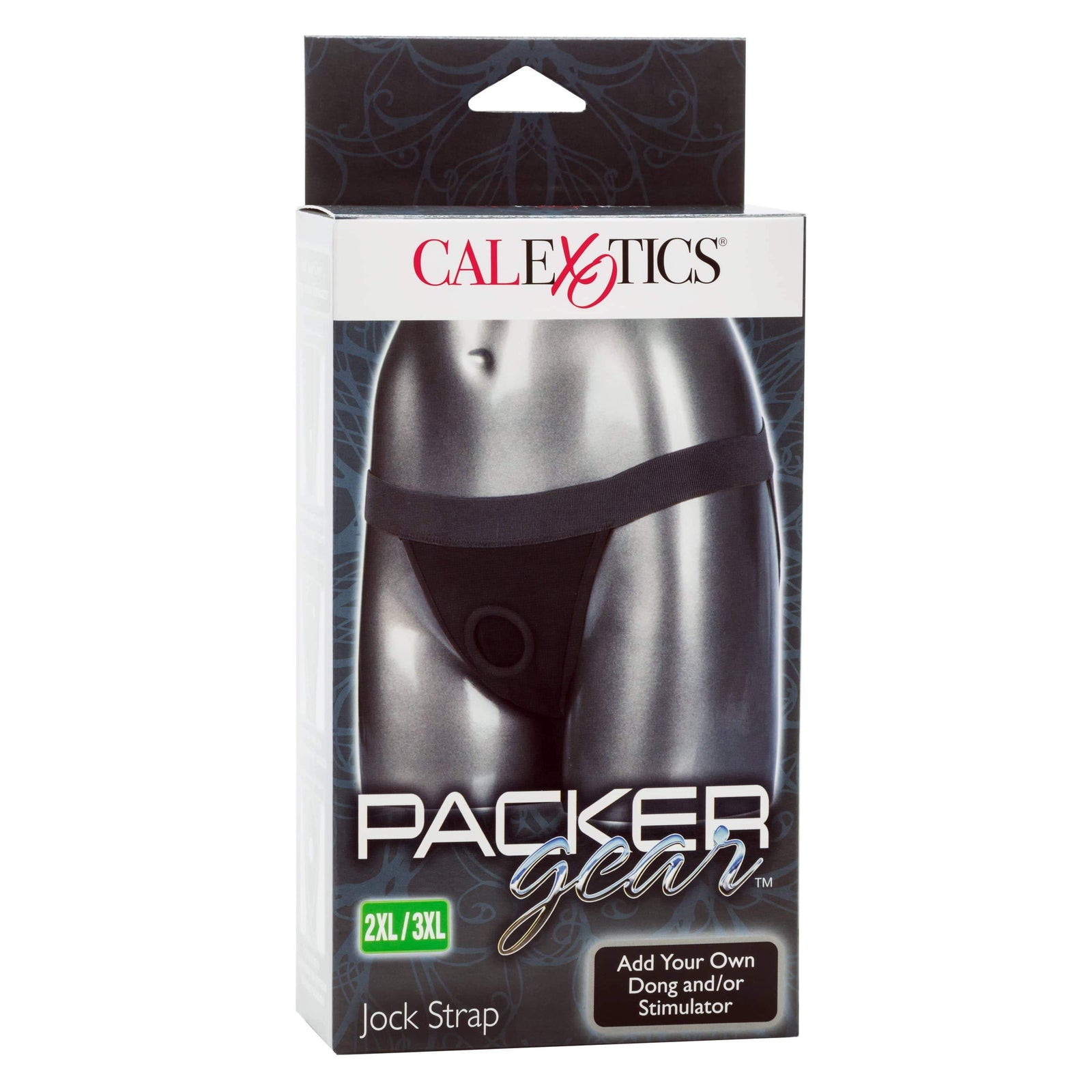 California Exotics - Packer Gear Jock Strap On 2XL/3XL (Black) Strap On w/o Dildo 716770092175 CherryAffairs