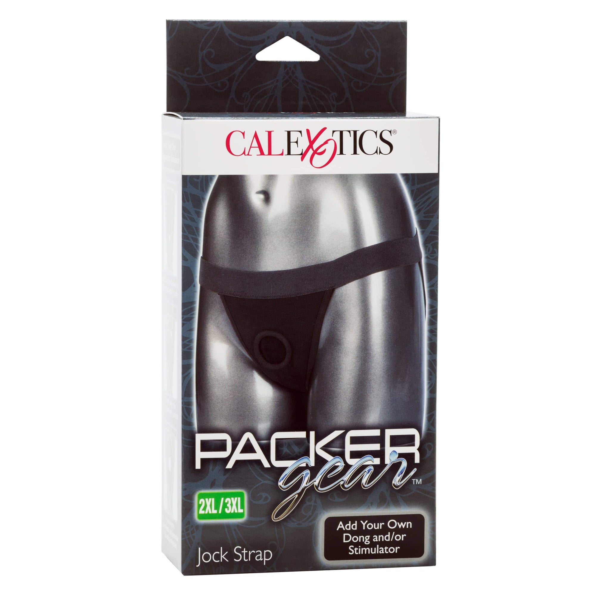 California Exotics - Packer Gear Jock Strap On 2XL/3XL (Black) Strap On w/o Dildo 716770092175 CherryAffairs