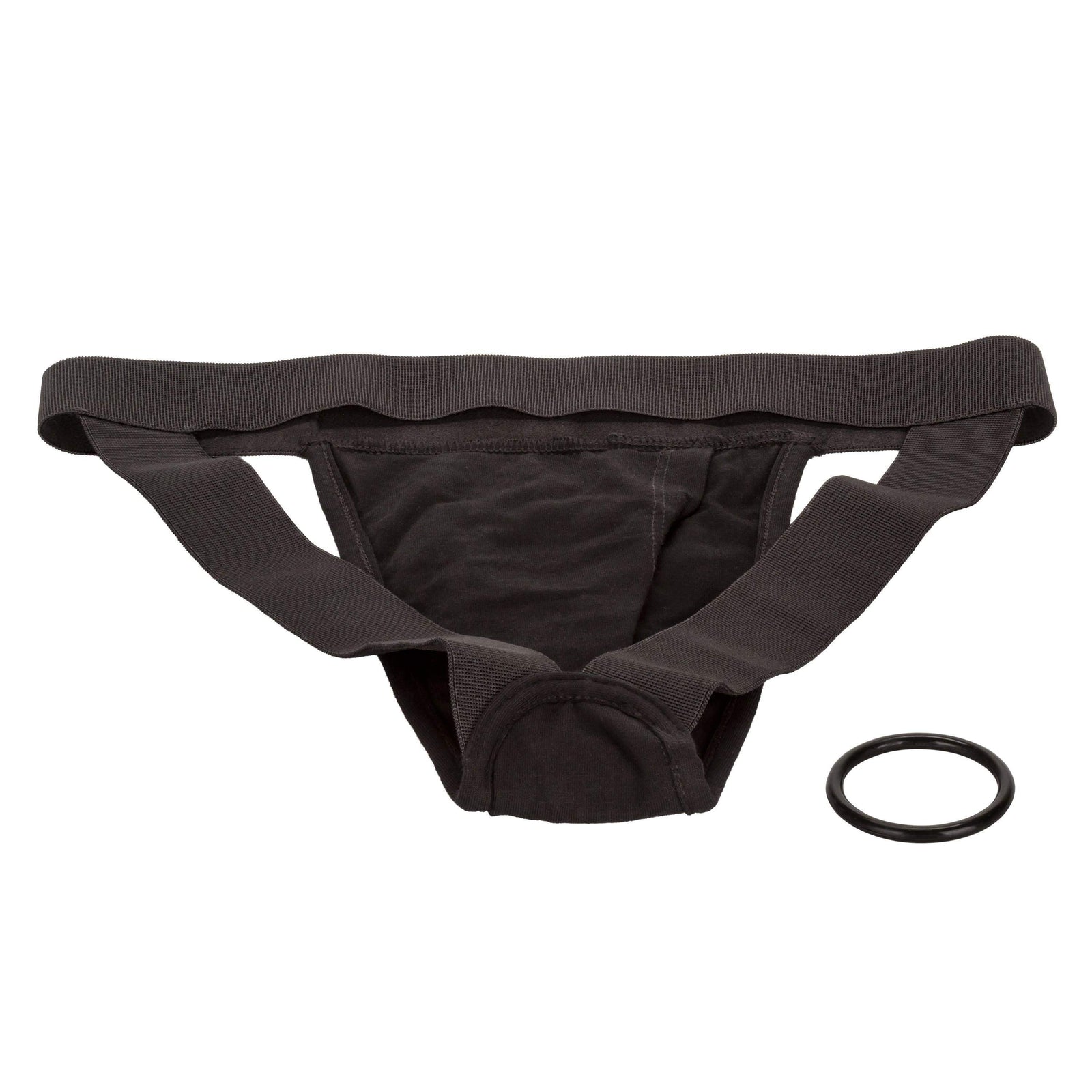 California Exotics - Packer Gear Jock Strap On 2XL/3XL (Black) Strap On w/o Dildo 716770092175 CherryAffairs
