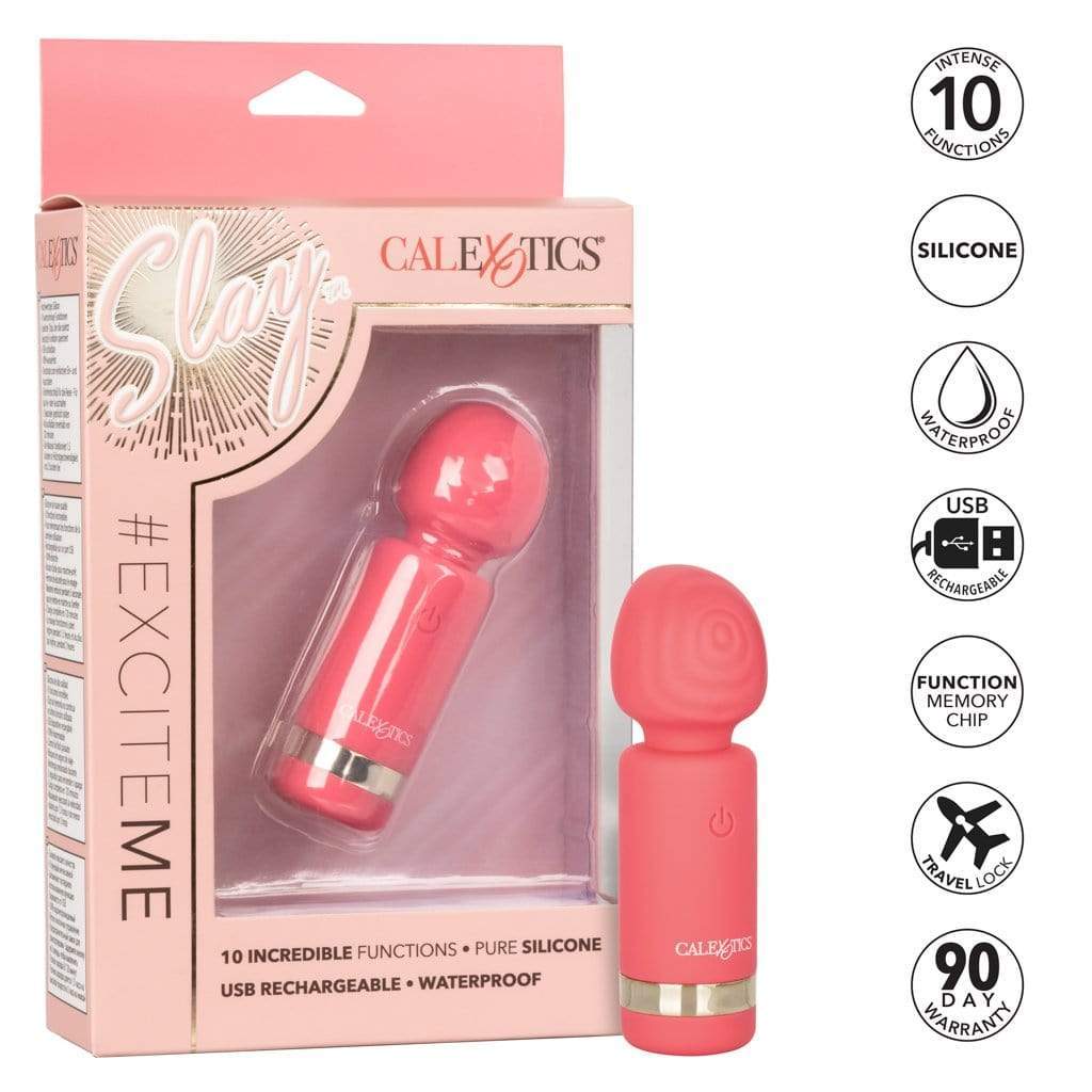 California Exotics - Slay ExciteMe Clit Massager (Pink) Clit Massager (Vibration) Rechargeable Durio Asia
