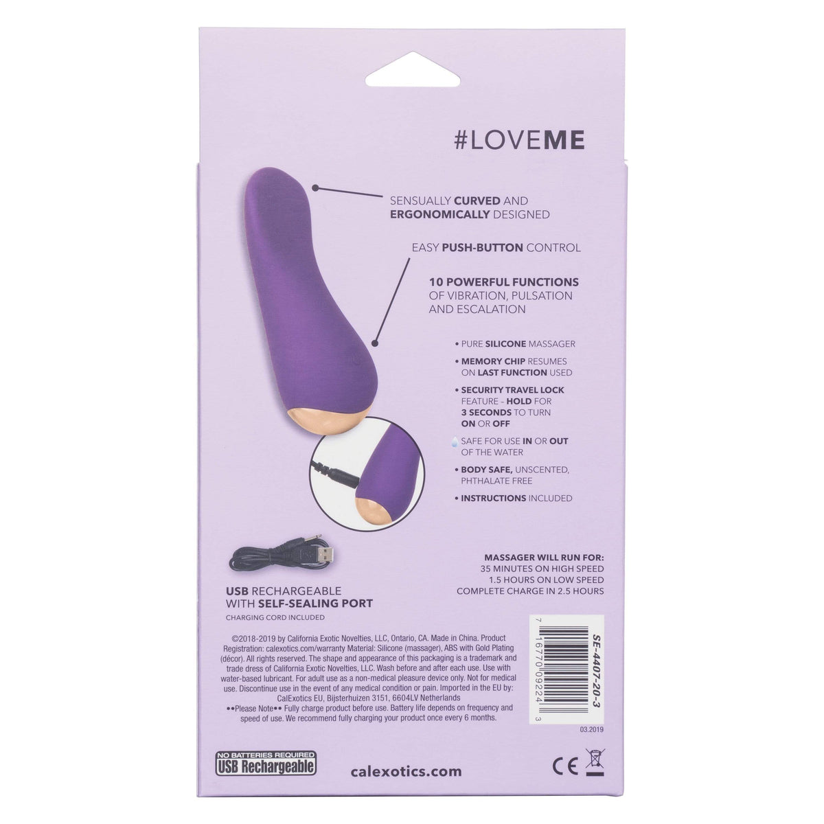 California Exotics - Slay LoveMe Bullet Vibrator (Purple) Bullet (Vibration) Rechargeable 716770092243 CherryAffairs
