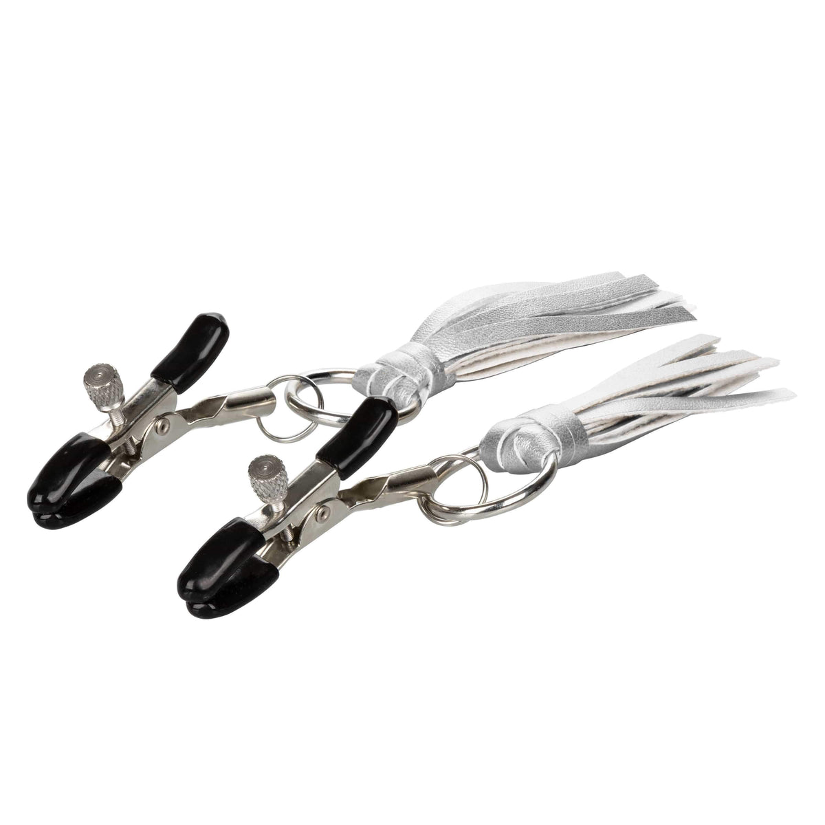 California Exotics - Nipple Play Playful Tassels Nipple Clamps (Silver) Nipple Clamps (Non Vibration) 716770092267 CherryAffairs