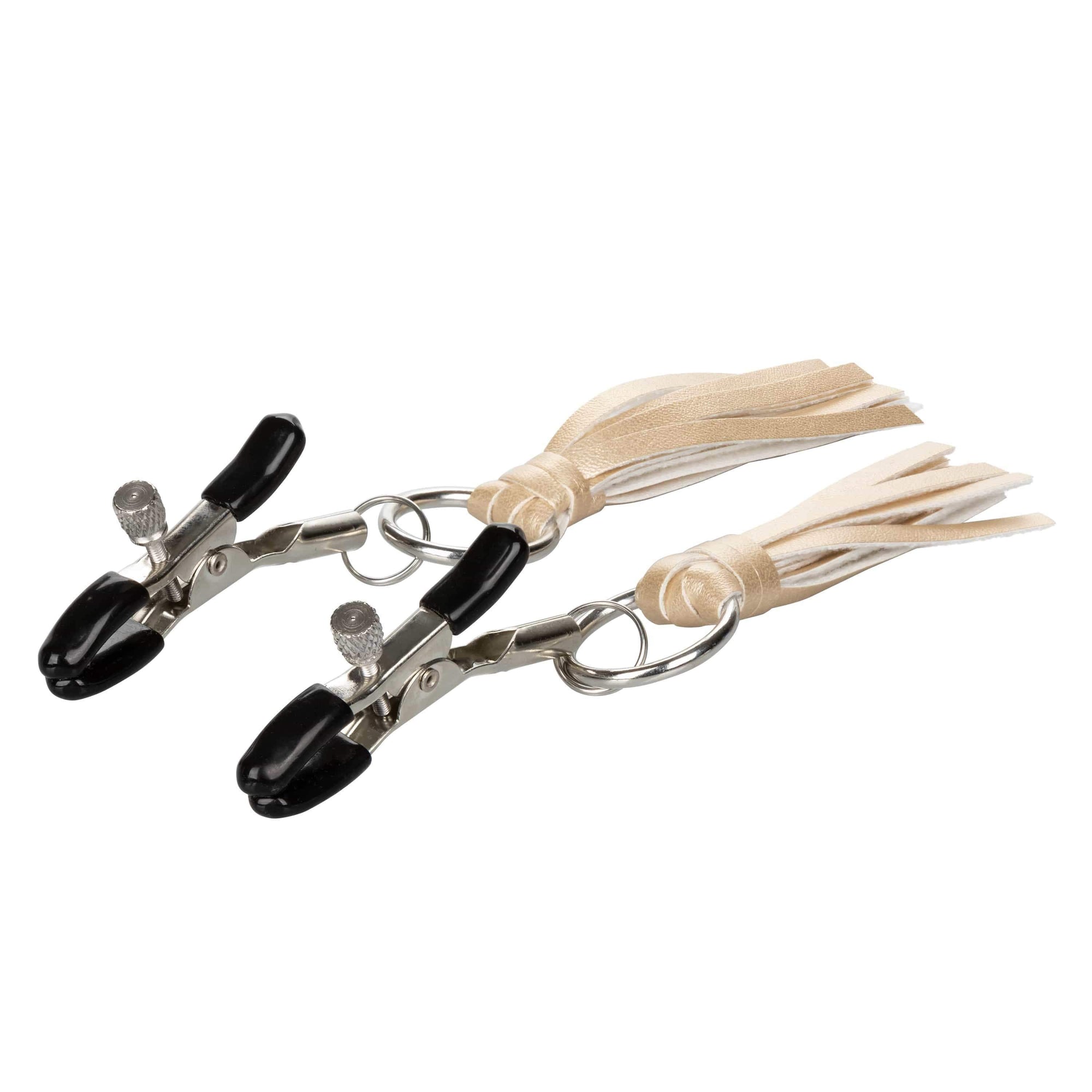 California Exotics - Nipple Play Playful Tassels Nipple Clamps (Gold) Nipple Clamps (Non Vibration) 716770092274 CherryAffairs
