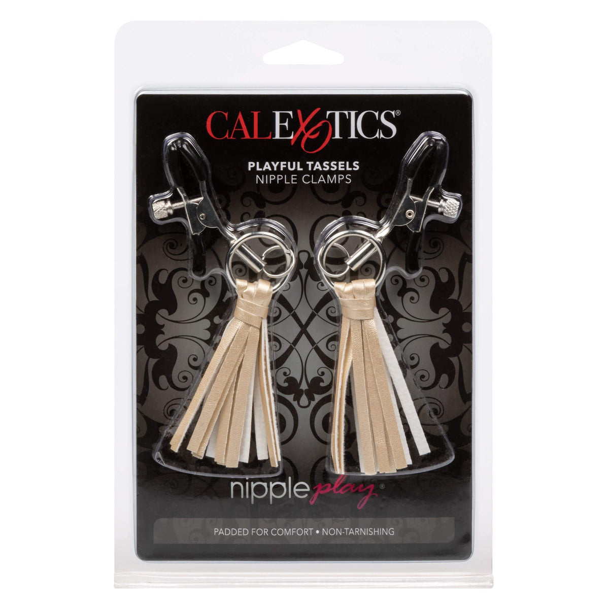 California Exotics - Nipple Play Playful Tassels Nipple Clamps (Gold) Nipple Clamps (Non Vibration) 716770092274 CherryAffairs