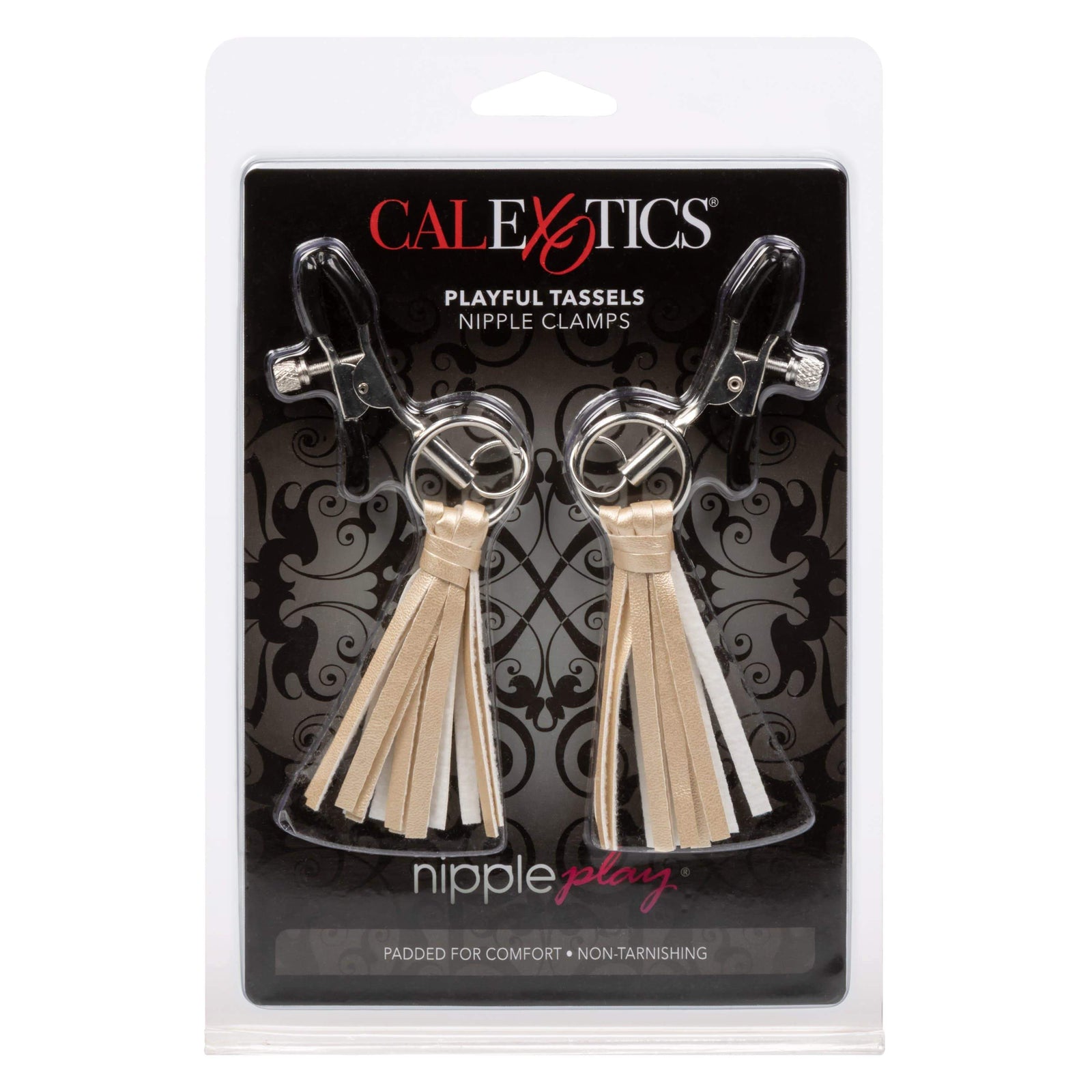 California Exotics - Nipple Play Playful Tassels Nipple Clamps (Gold) Nipple Clamps (Non Vibration) 716770092274 CherryAffairs